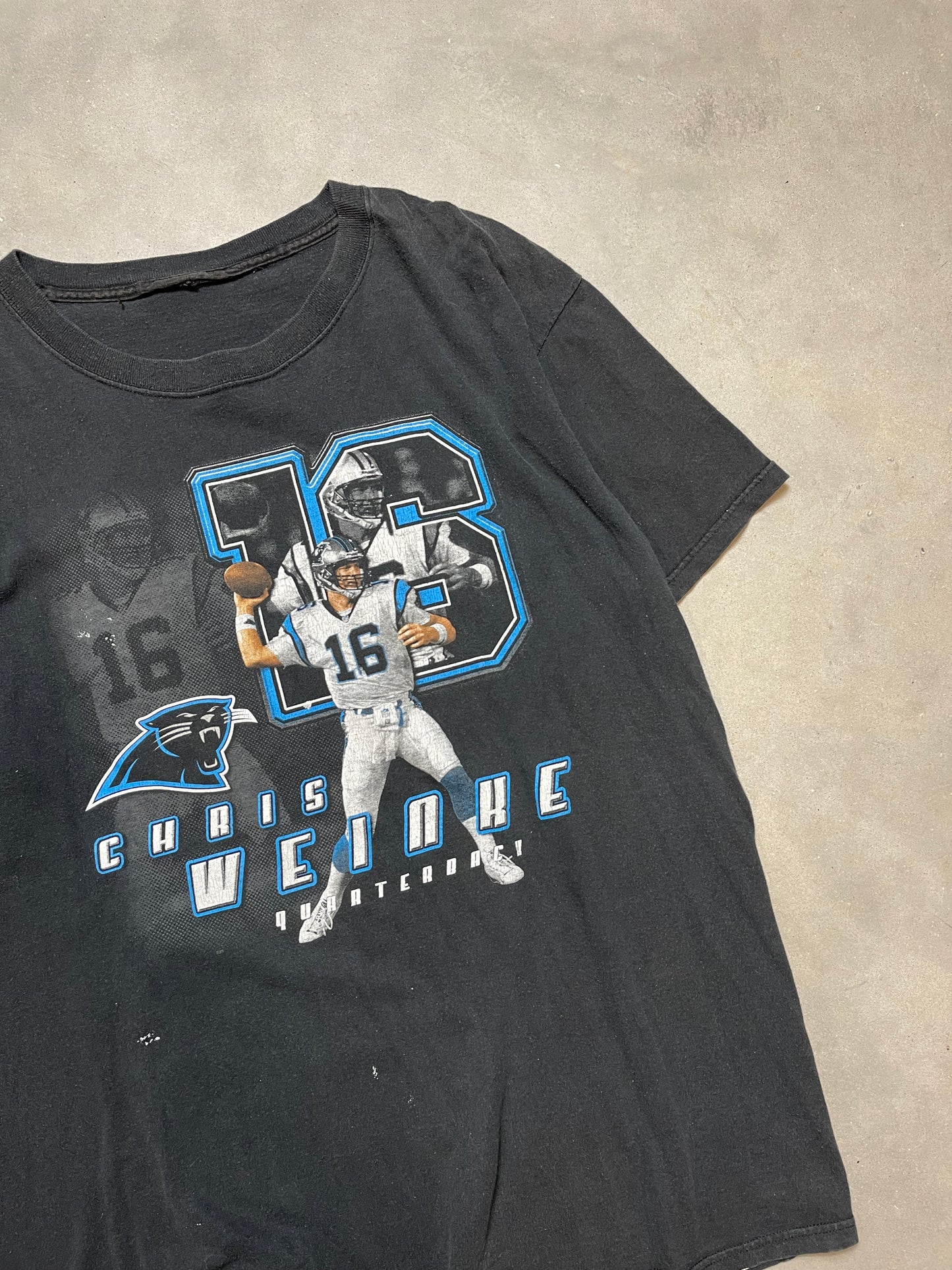 2001 Carolina Panthers Chris Weinke Vintage Quarterback Player Tee (XL)