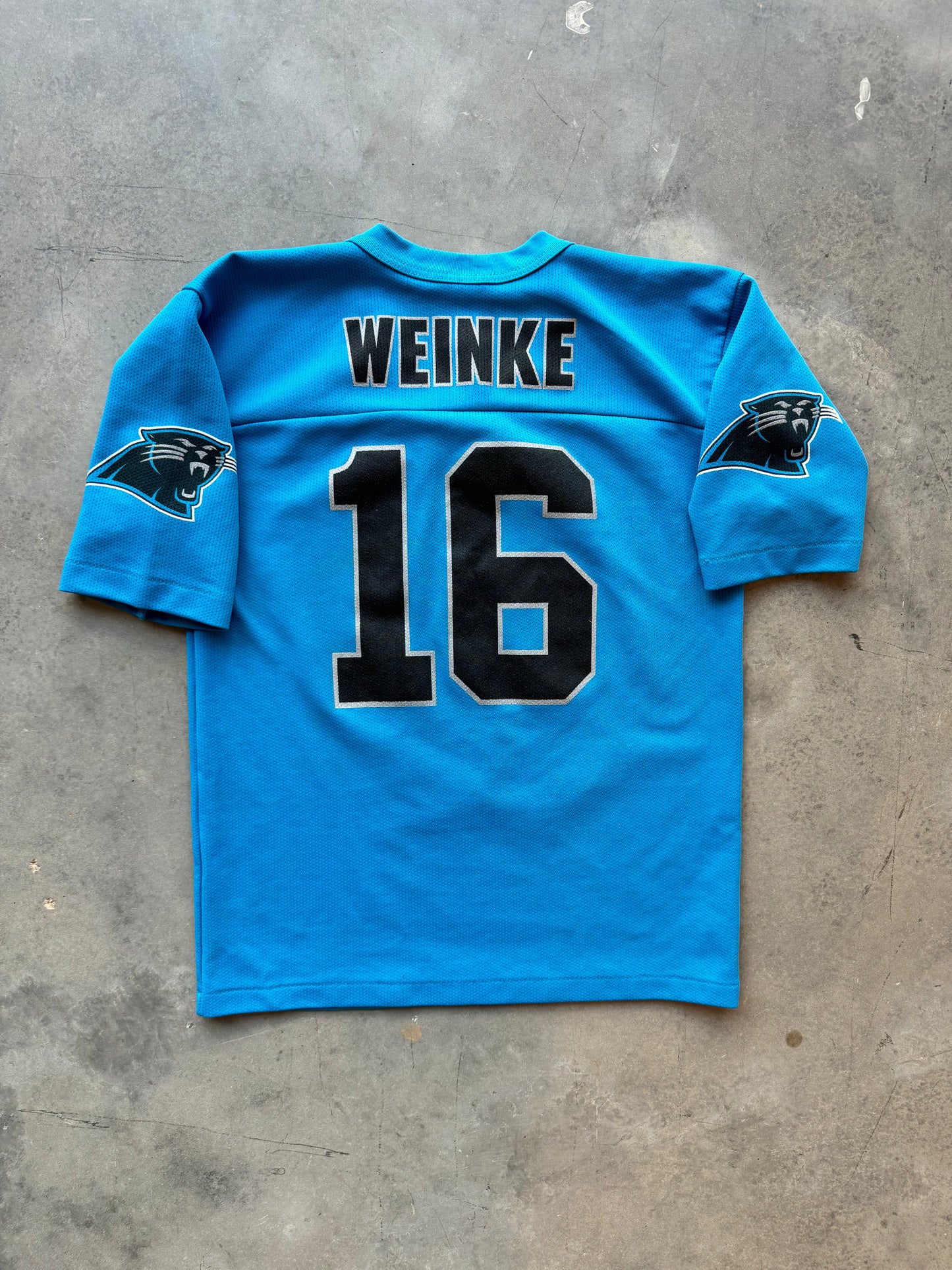 2002 Carolina Panthers Chris Weinke Vintage Blue NFL Jersey (Youth Large)