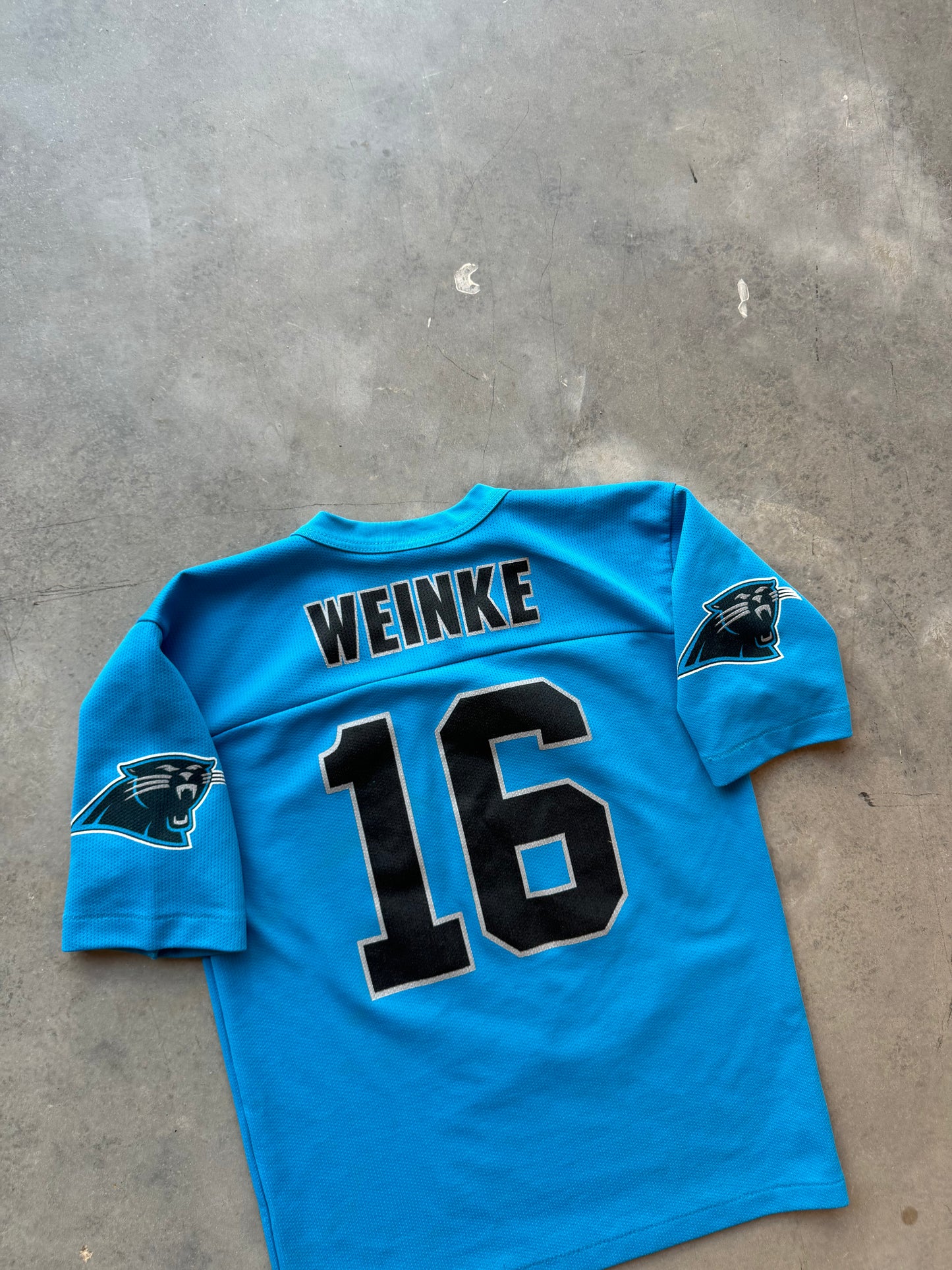 2002 Carolina Panthers Chris Weinke Vintage Blue NFL Jersey (Youth Large)