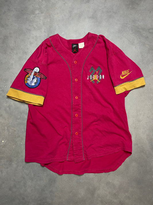 90’s Nike Air Jordan Vintage Button Up Baseball Jersey (Medium)