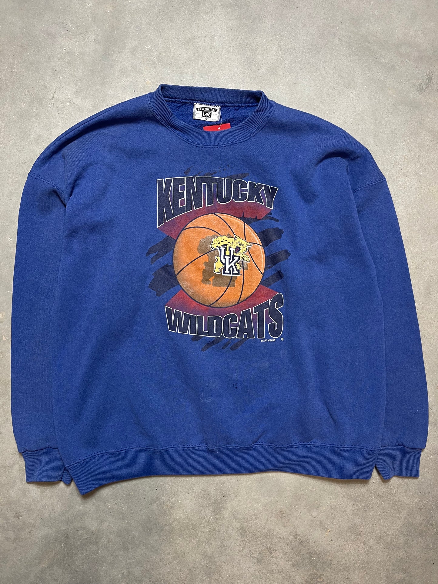 90’s Kentucky Wildcats Vintage Heavyweight College Basketball Crewneck (XL)