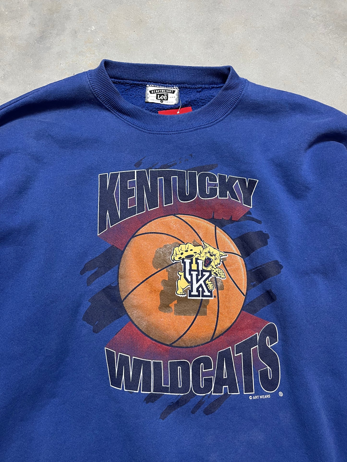 90’s Kentucky Wildcats Vintage Heavyweight College Basketball Crewneck (XL)