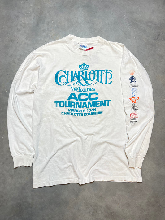 90’s ACC Tournament Charlotte Coliseum Vintage College Basketball Longsleeve Tee (XL)