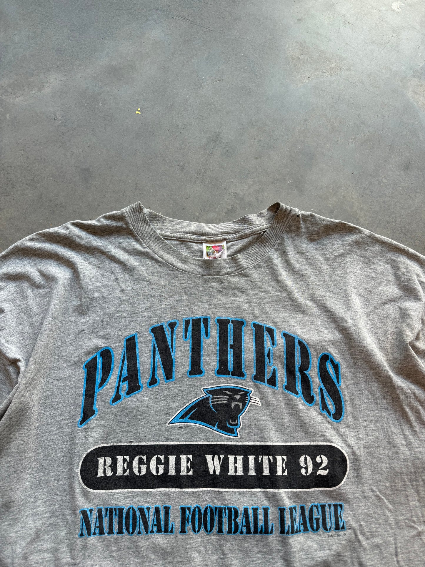 2000 Carolina Panthers Reggie White Arch Logo Practice Style NFL Tee (XXL)