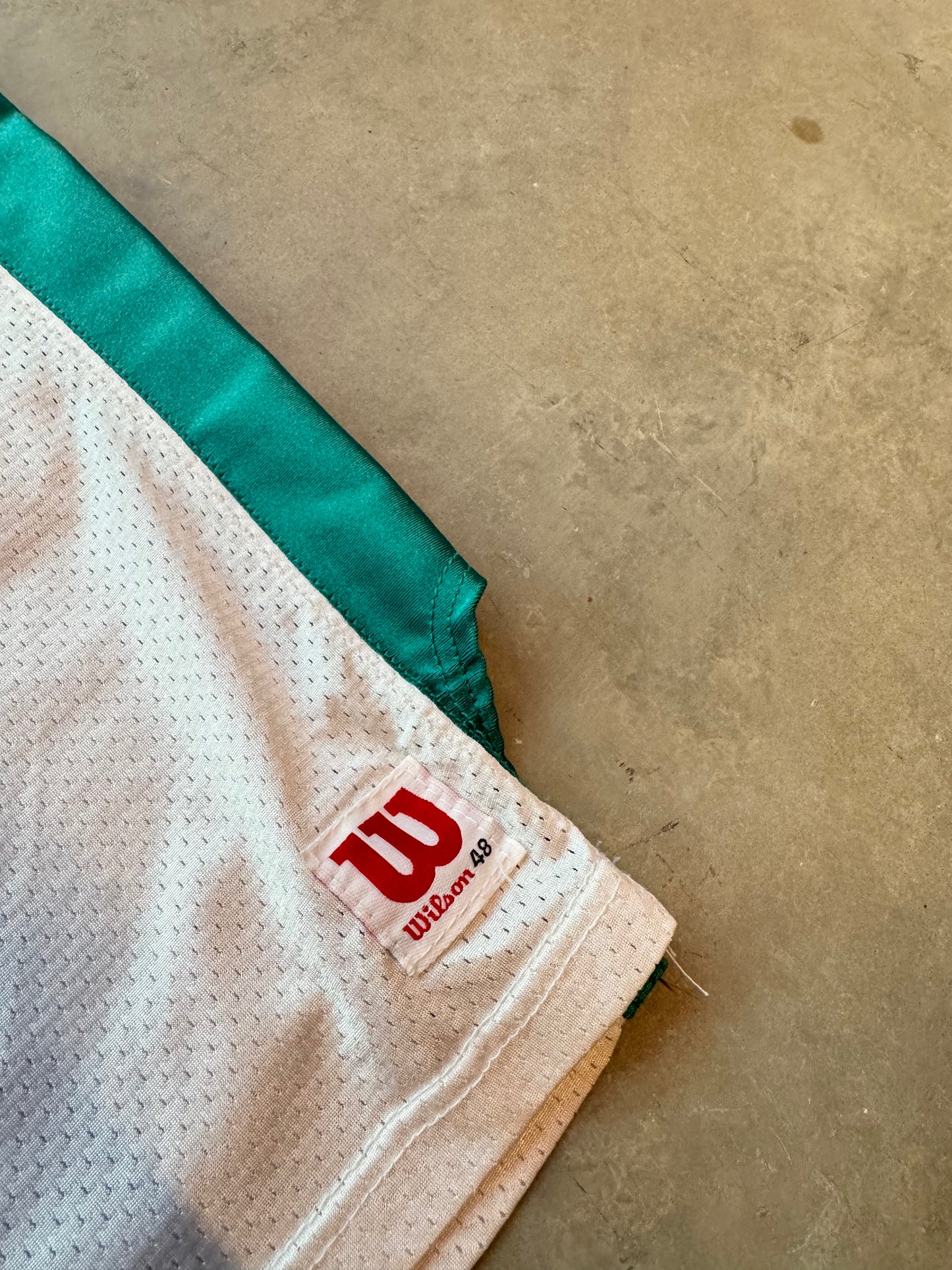 1996 Charlotte Rage Arena Football League AFL Vintage 10th Anniversary Patch White Wilson Team Issued Pro Cut Defunct Franchise Football Jersey (48/XL)