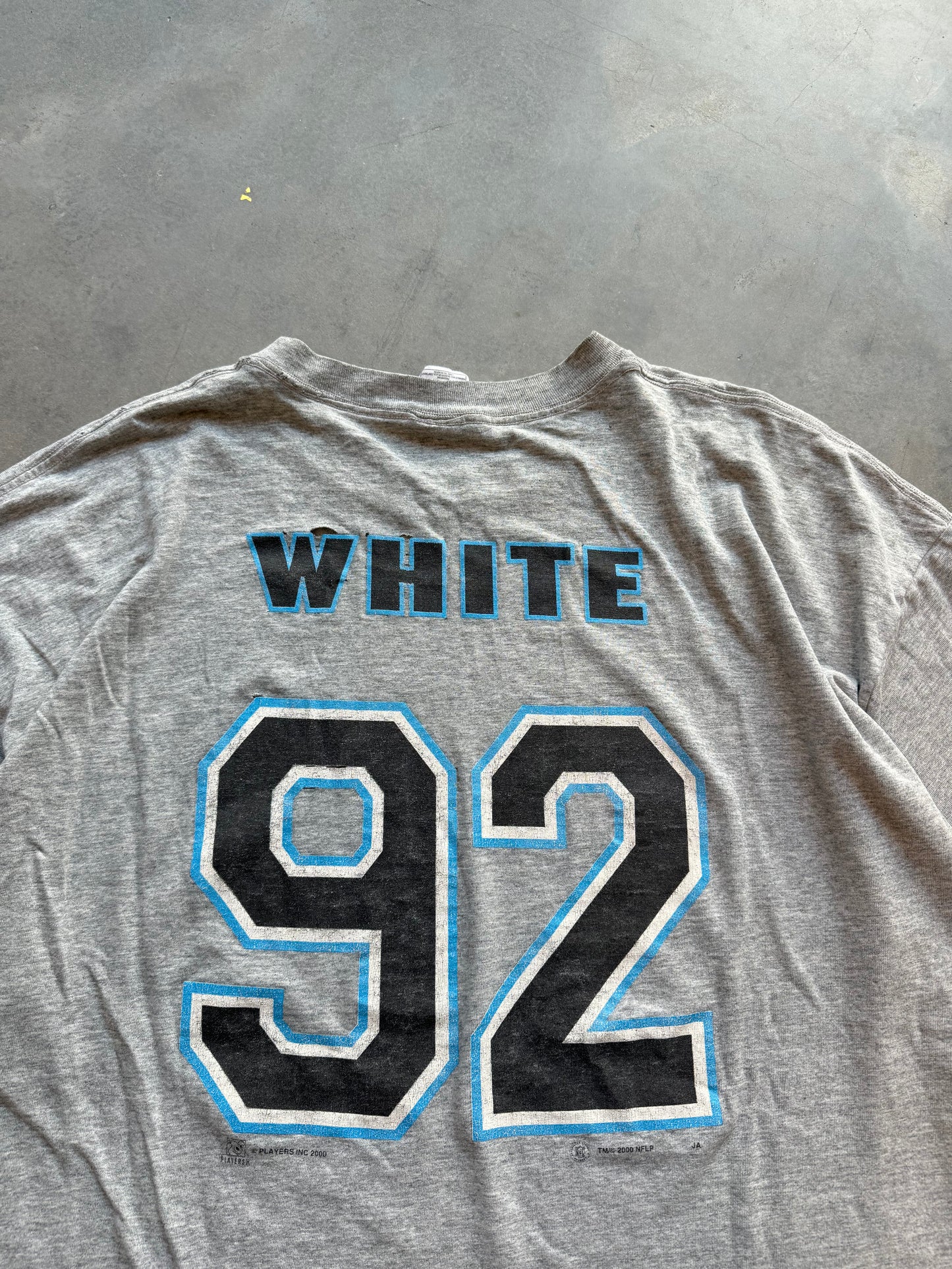 2000 Carolina Panthers Reggie White Arch Logo Practice Style NFL Tee (XXL)