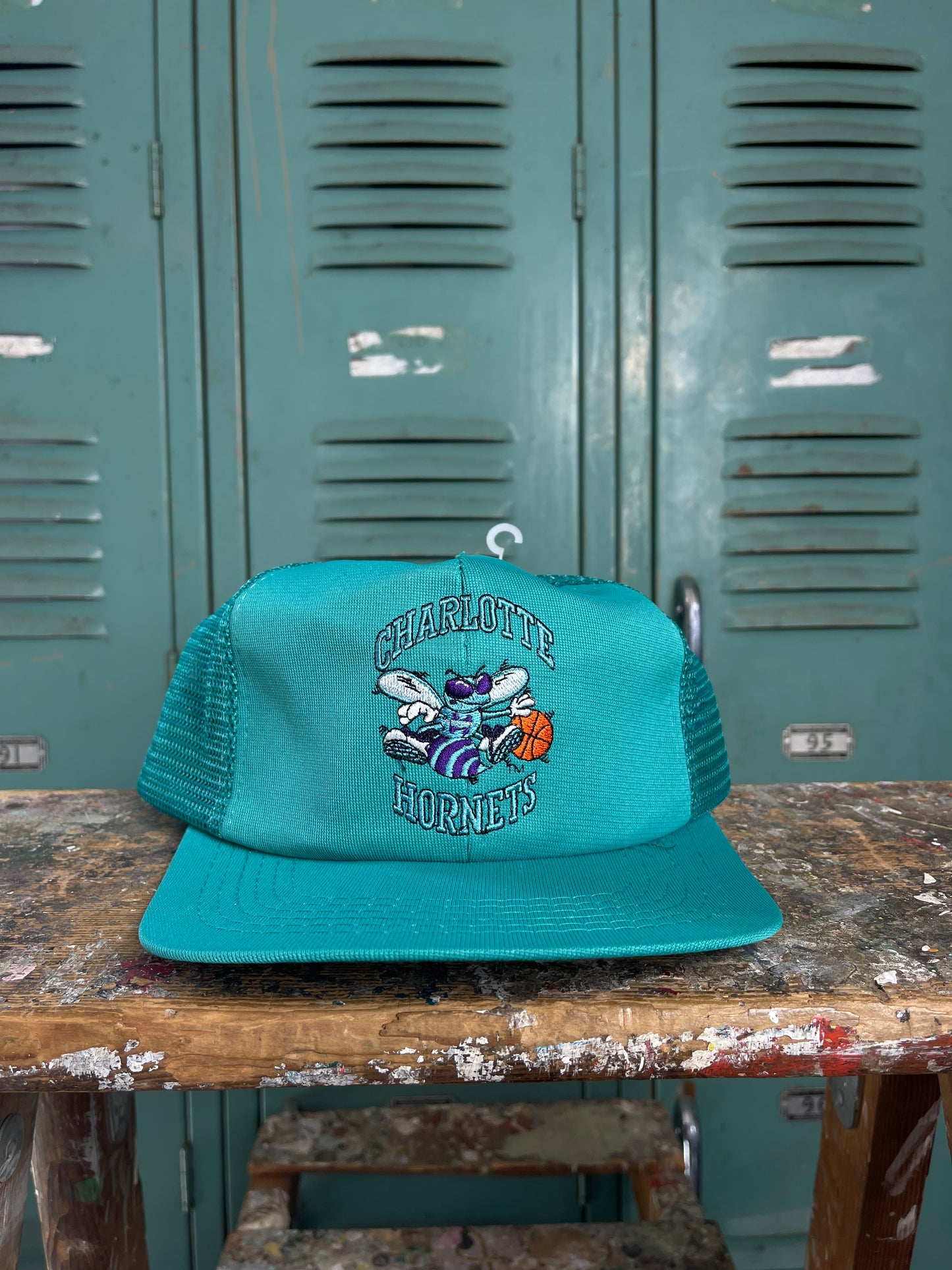 80’s Charlotte Hornets Vintage Trucker Snapback Hat - Deadstock (OSFA)