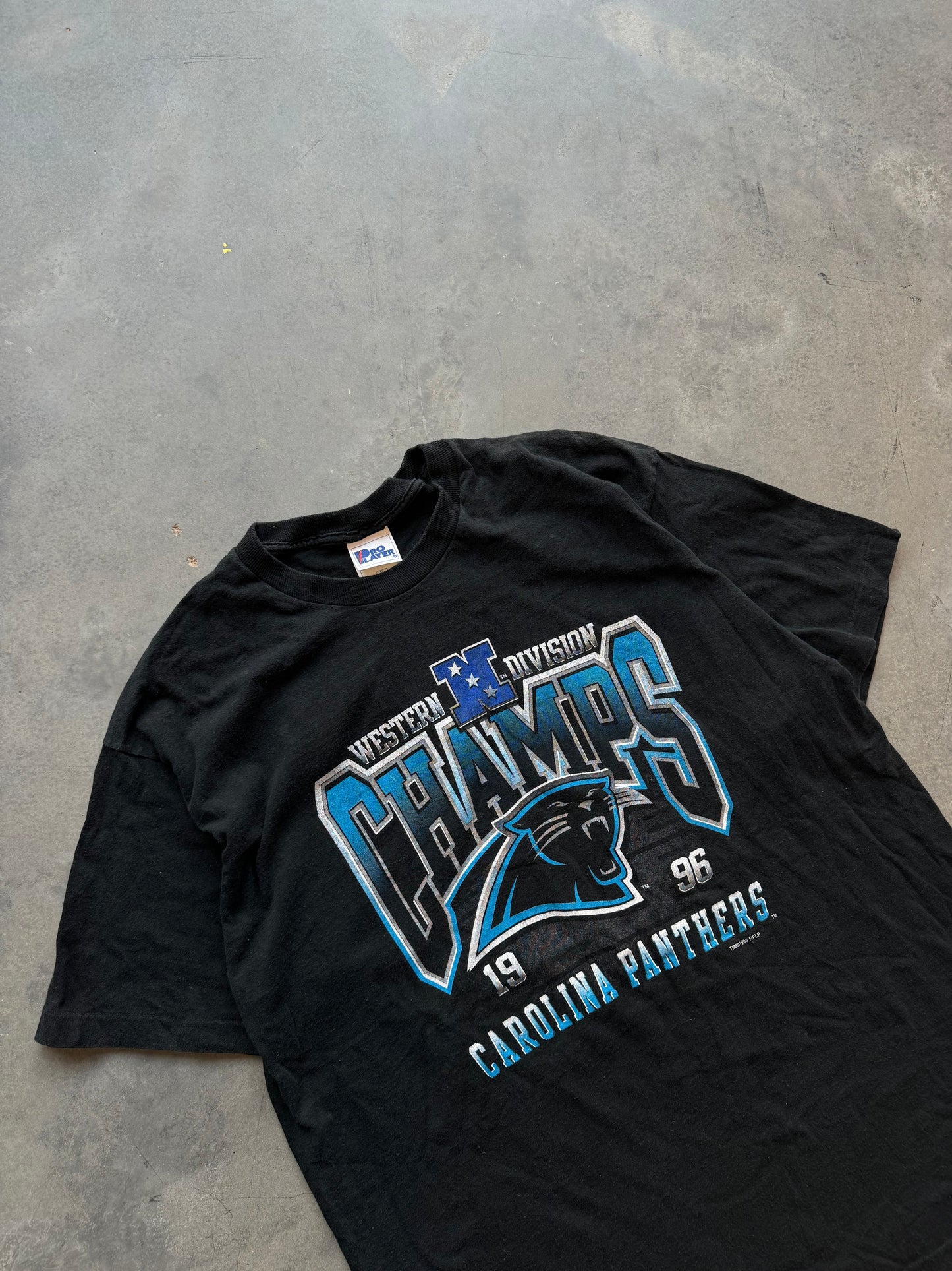 1996 Carolina Panthers Vintage Western Division Champions Pro Player NFL Tee (XL)