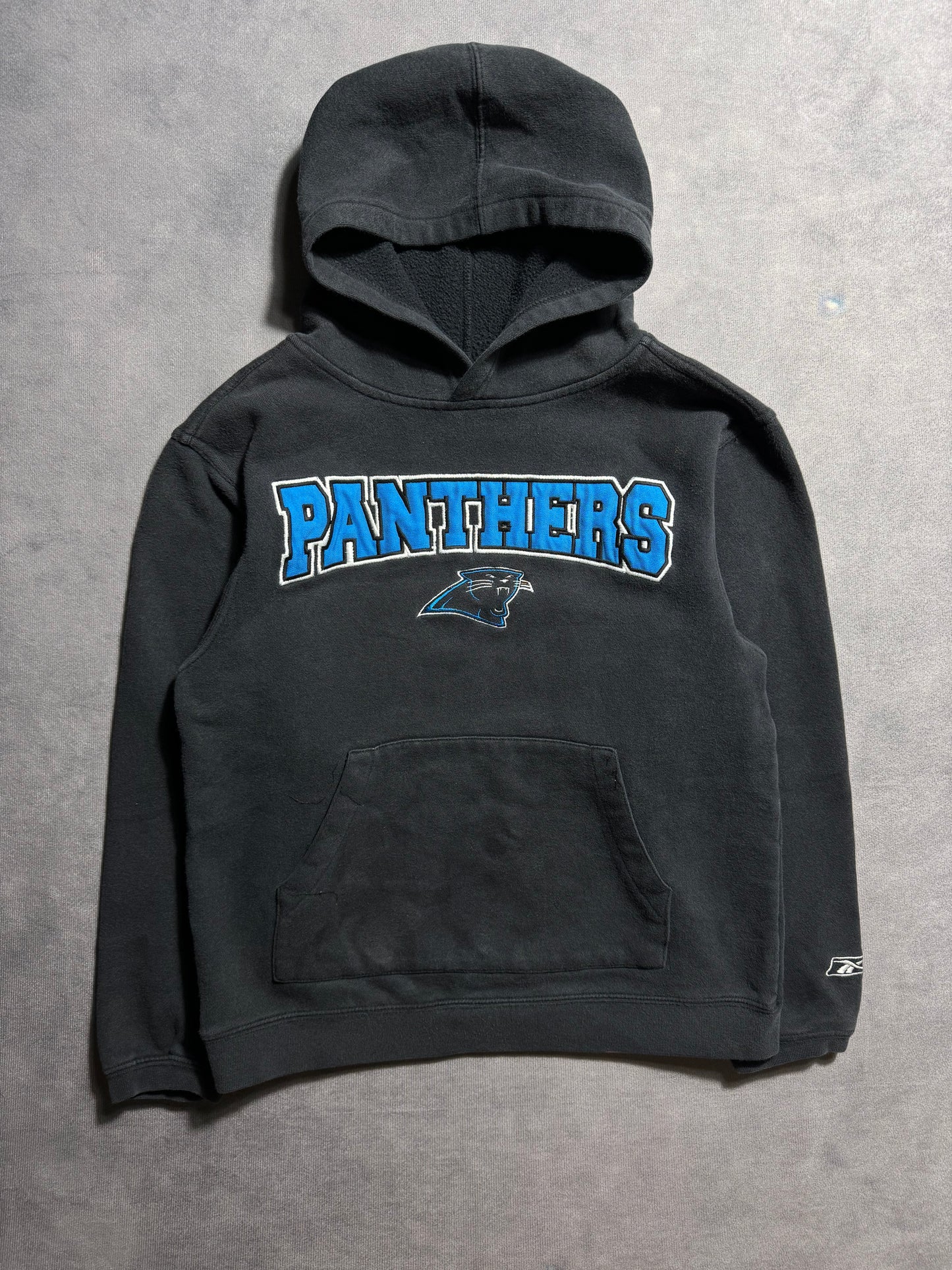 00’s Carolina Panthers Vintage Black Reebok Embroidered NFL Hoodie (Youth Medium)