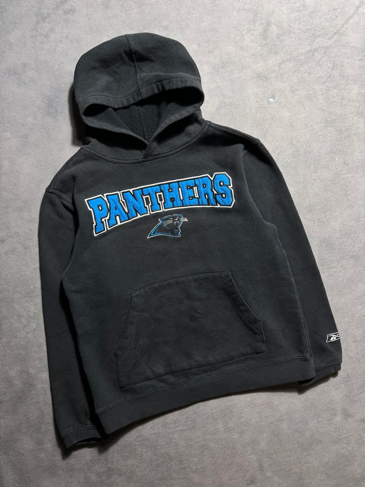 00’s Carolina Panthers Vintage Black Reebok Embroidered NFL Hoodie (Youth Medium)
