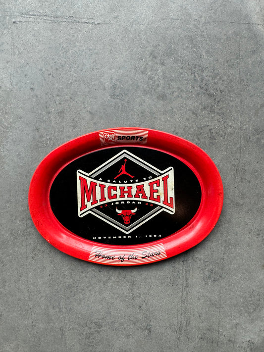 1994 Chicago Bulls Michael Jordan “A Salute To Michael Jordan” Tin Retirement Dish