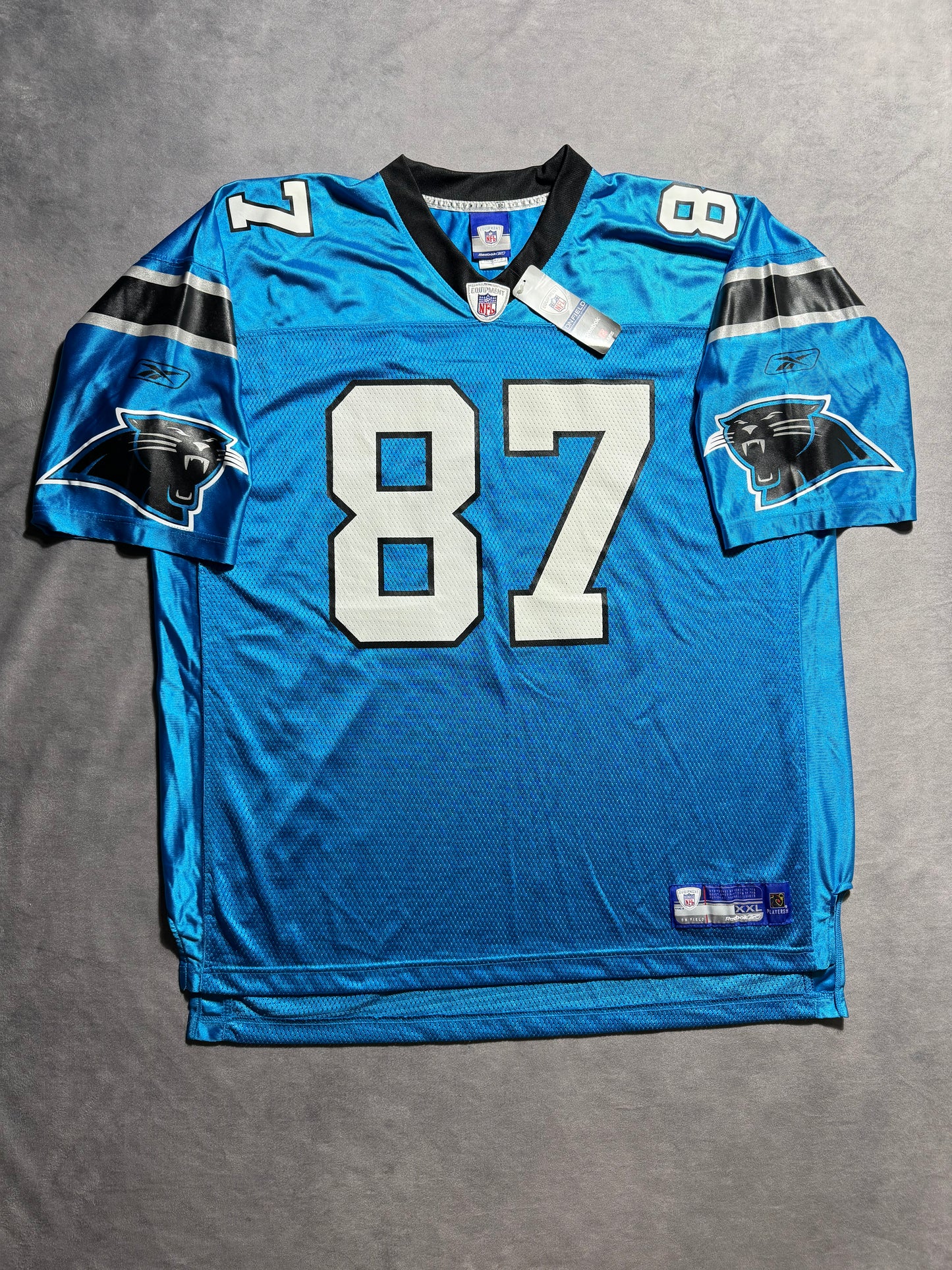 00’s Carolina Panthers Muhsin Muhammad Vintage Blue Alternate Reebok NFL Jersey - Deadstock (XXL)