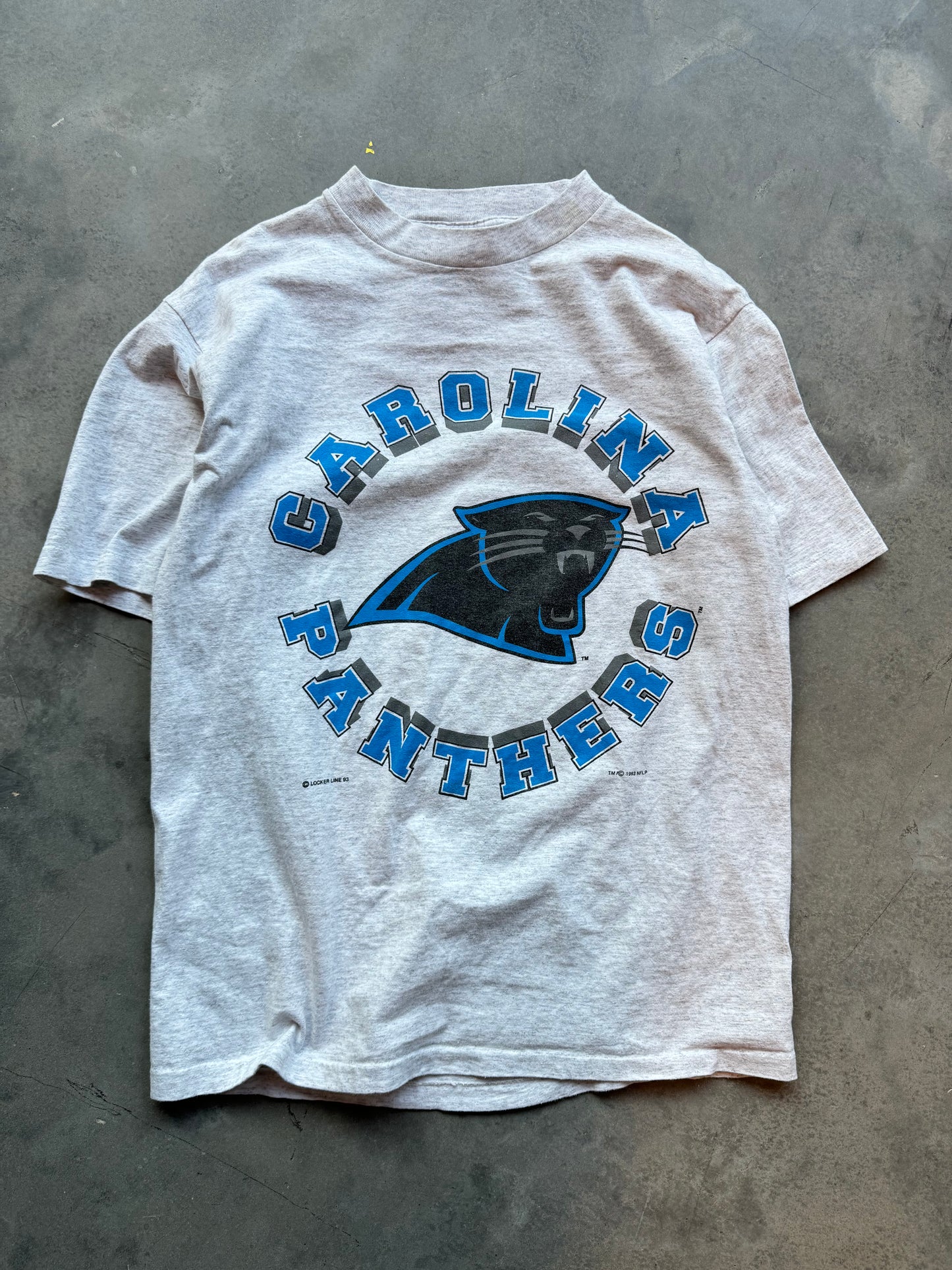 1993 Carolina Panthers Vintage Sphere Logo NFL Tee (Large)