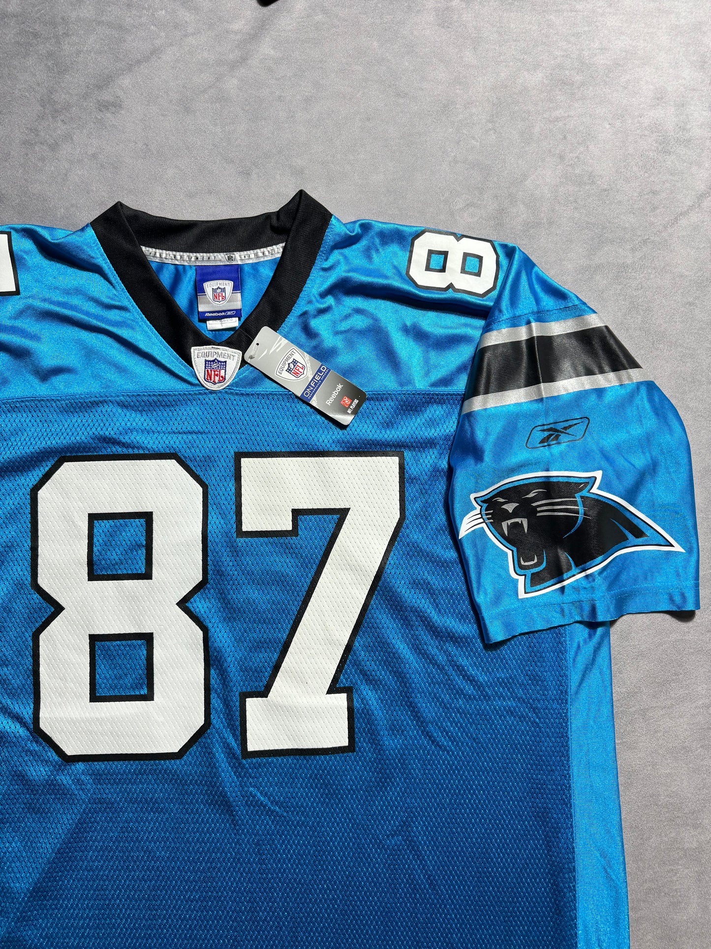00’s Carolina Panthers Muhsin Muhammad Vintage Blue Alternate Reebok NFL Jersey - Deadstock (XXL)