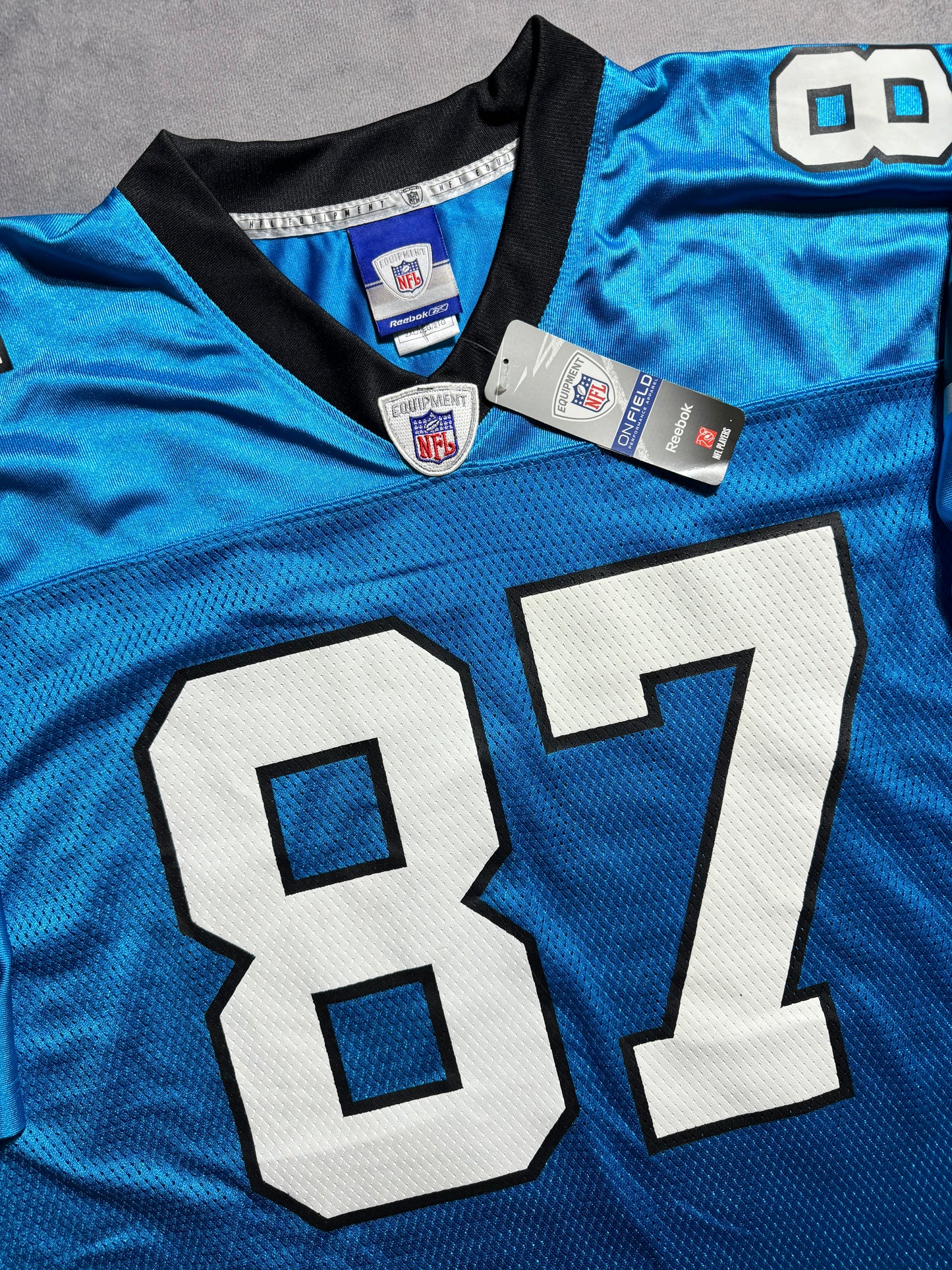 00’s Carolina Panthers Muhsin Muhammad Vintage Blue Alternate Reebok NFL Jersey - Deadstock (XXL)