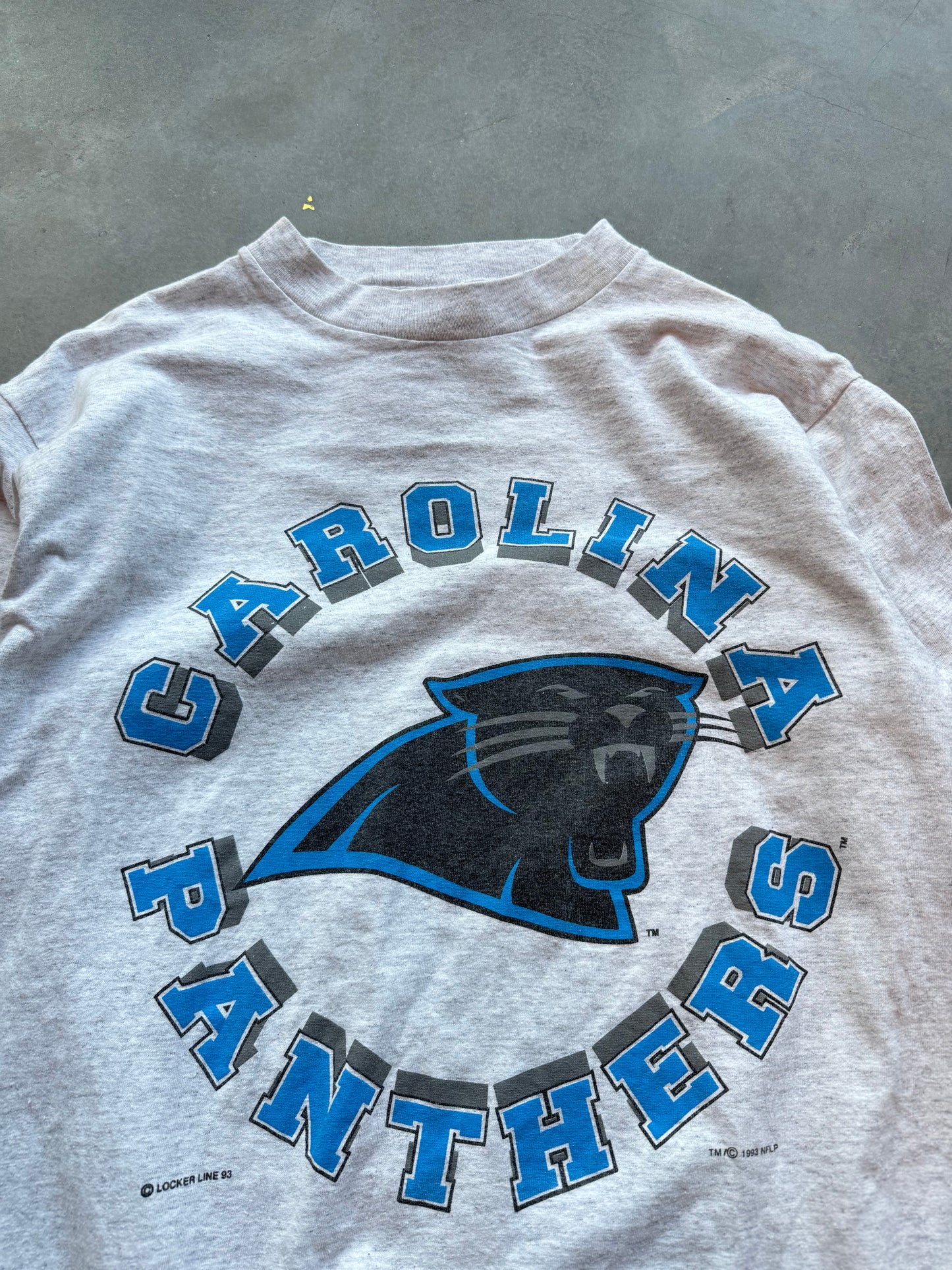 1993 Carolina Panthers Vintage Sphere Logo NFL Tee (Large)