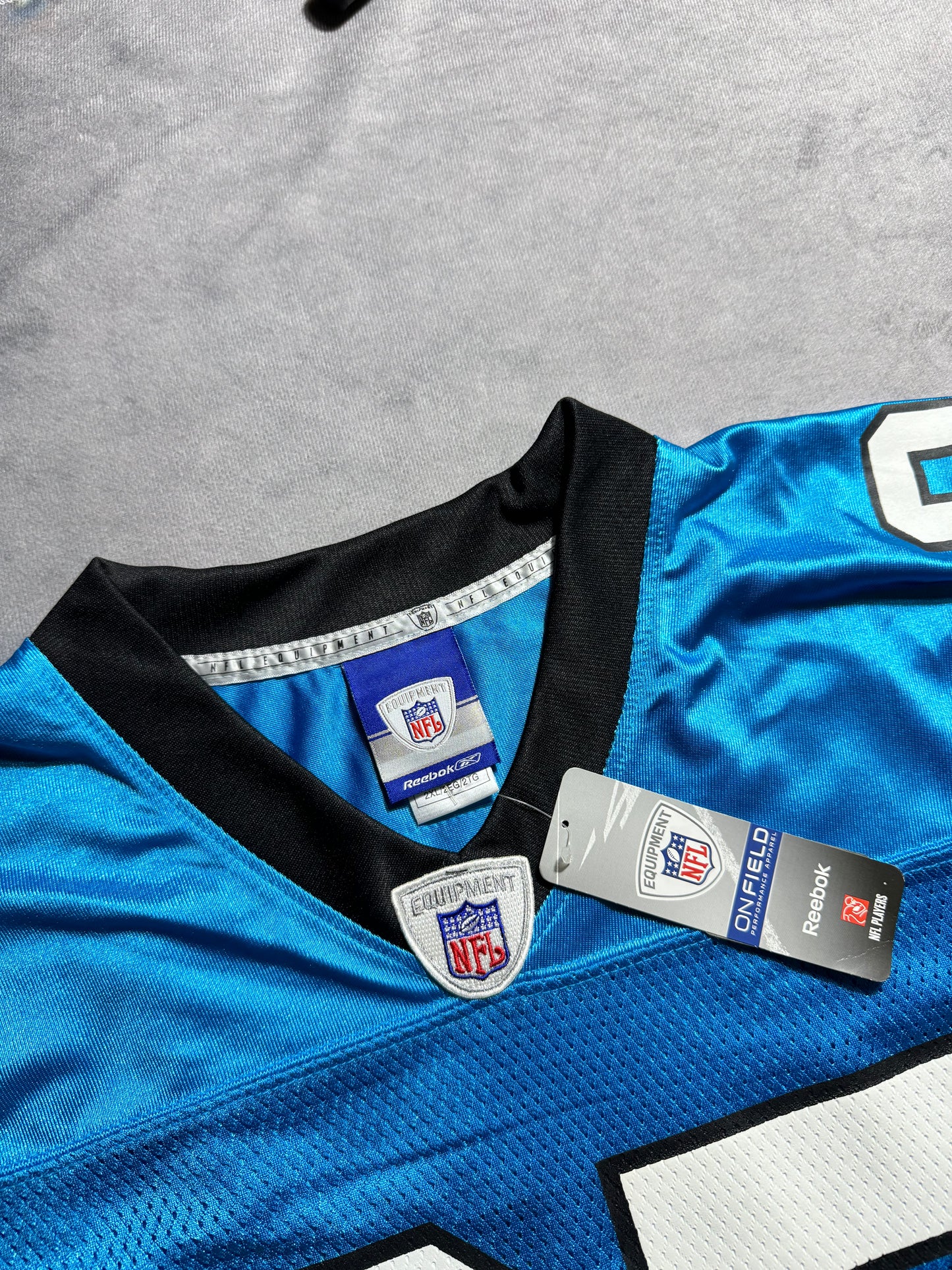 00’s Carolina Panthers Muhsin Muhammad Vintage Blue Alternate Reebok NFL Jersey - Deadstock (XXL)
