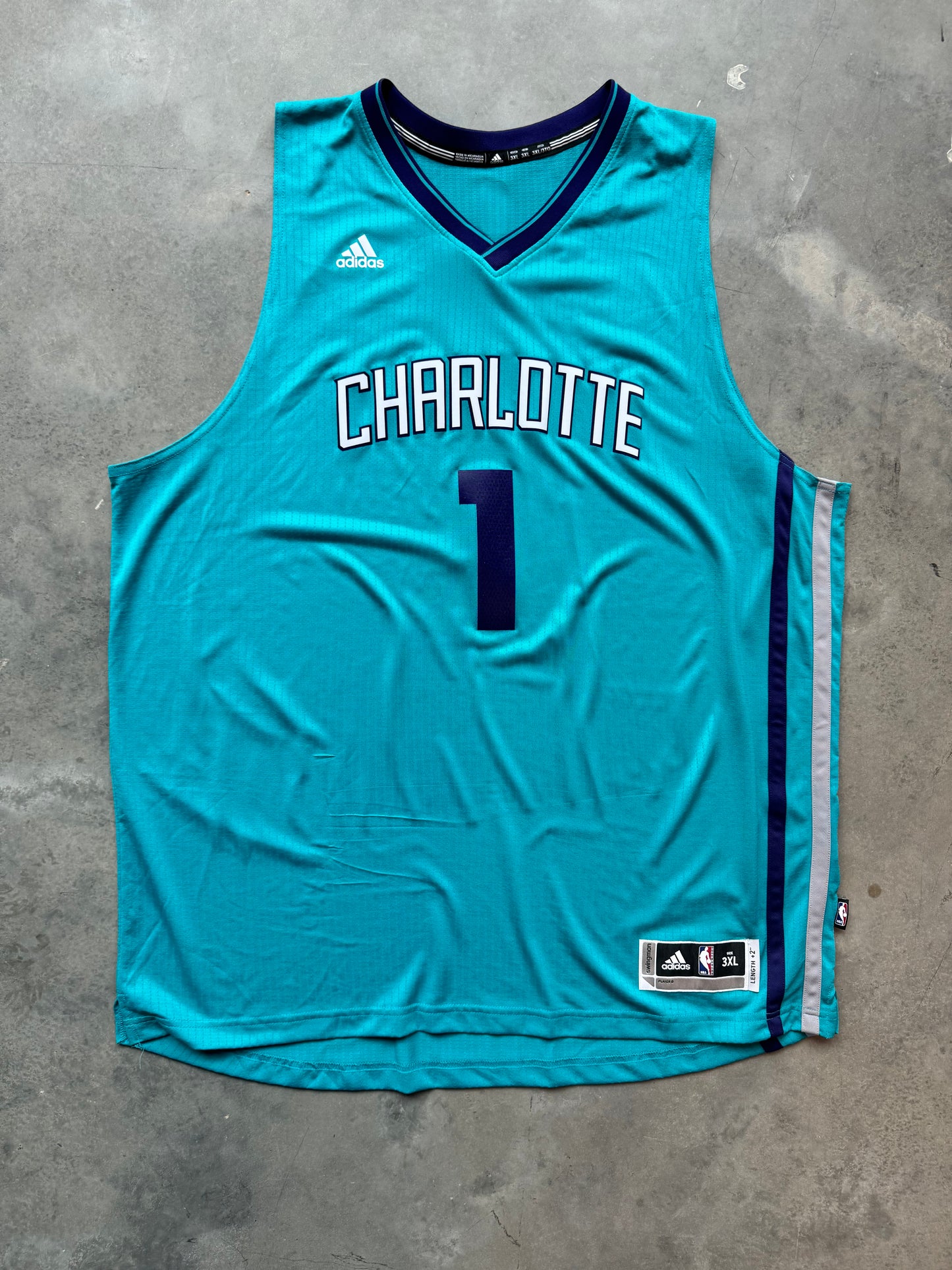 2014/2015 Charlotte Hornets Lance Stephenson Vintage Teal Adidas NBA Jersey (XXXL)