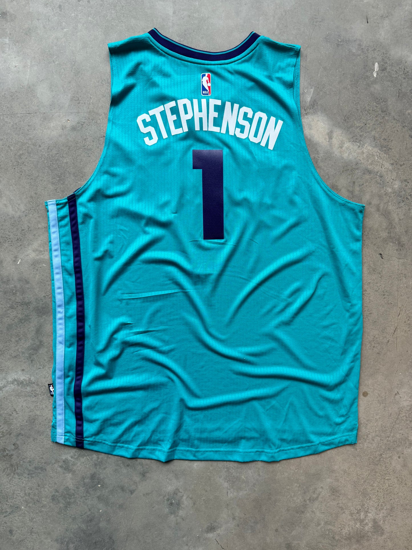 2014/2015 Charlotte Hornets Lance Stephenson Vintage Teal Adidas NBA Jersey (XXXL)