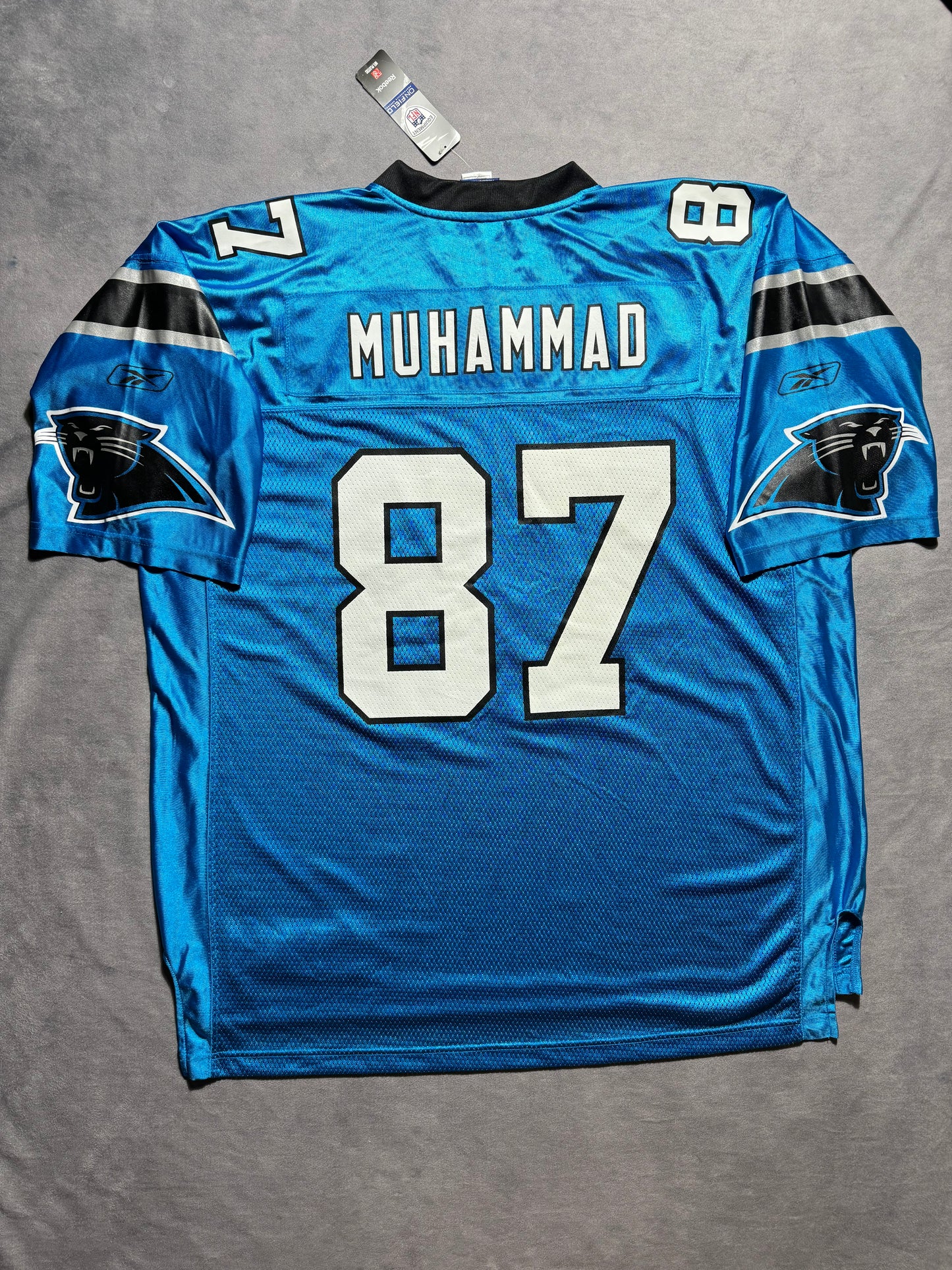 00’s Carolina Panthers Muhsin Muhammad Vintage Blue Alternate Reebok NFL Jersey - Deadstock (XXL)