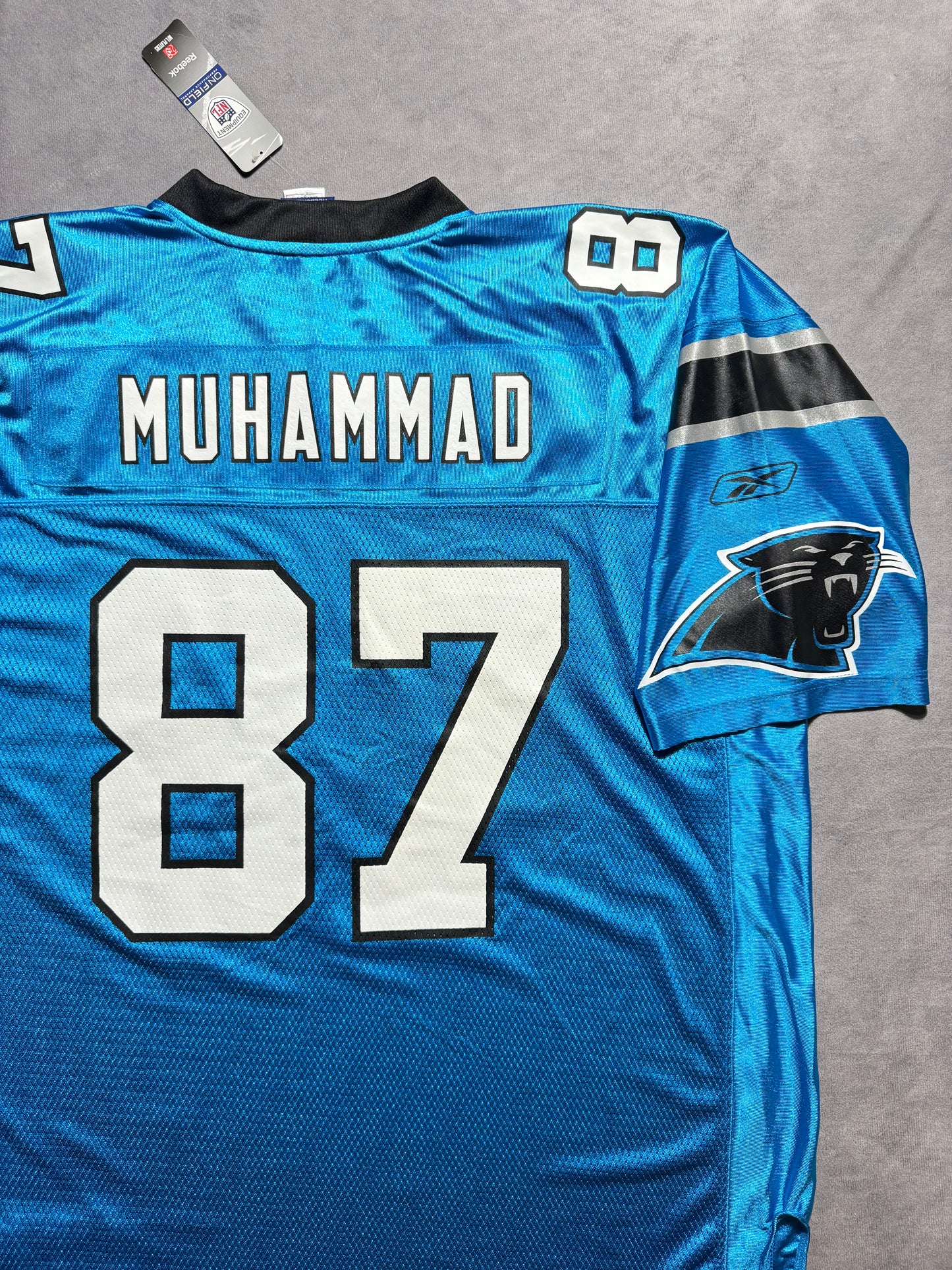 00’s Carolina Panthers Muhsin Muhammad Vintage Blue Alternate Reebok NFL Jersey - Deadstock (XXL)