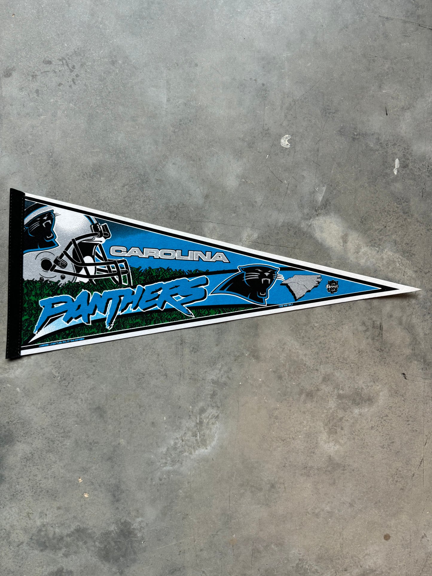 1997 Carolina Panthers Vintage Wincraft NFL Two States One Team NFL Pennant
