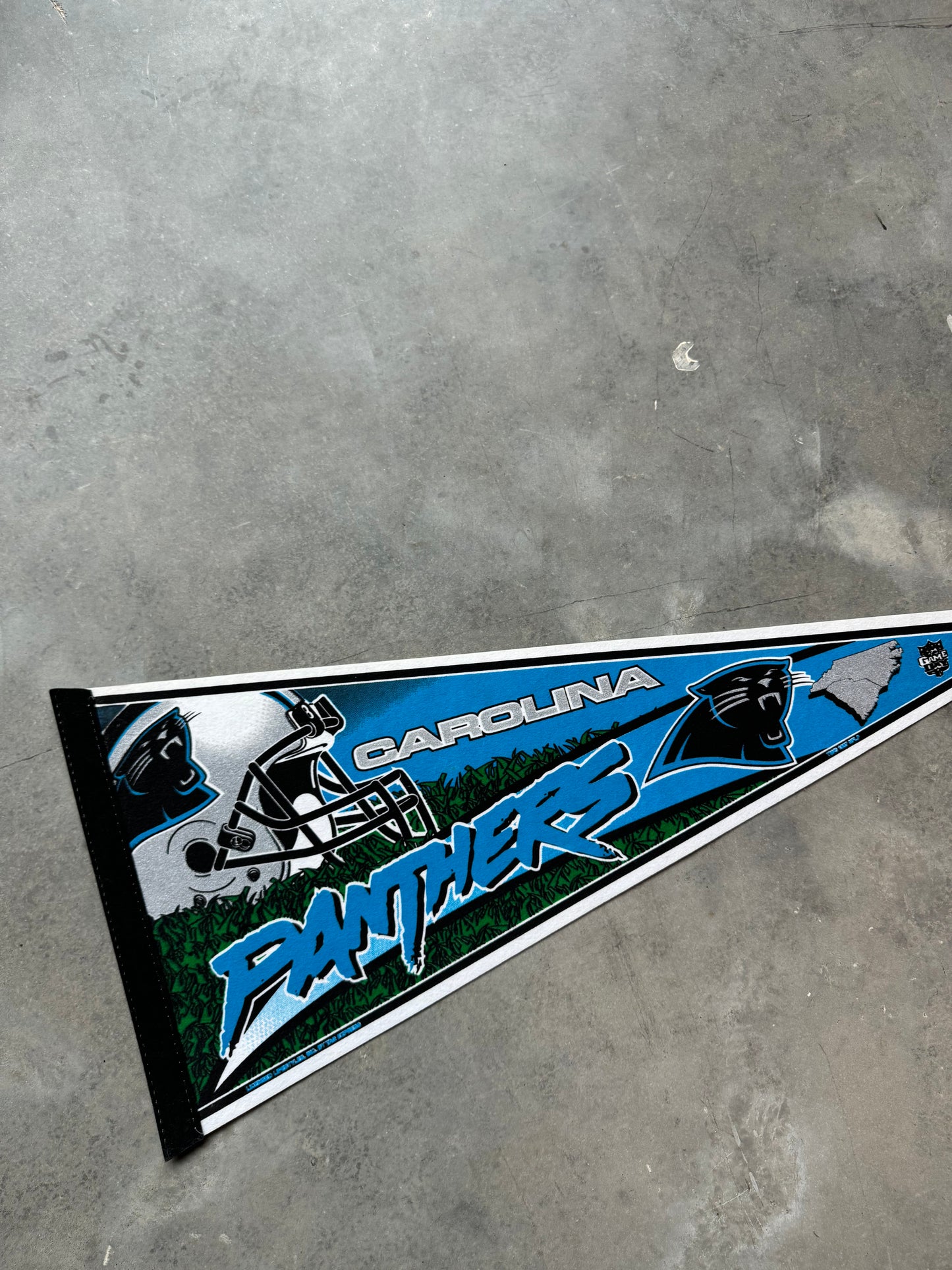 1997 Carolina Panthers Vintage Wincraft NFL Two States One Team NFL Pennant