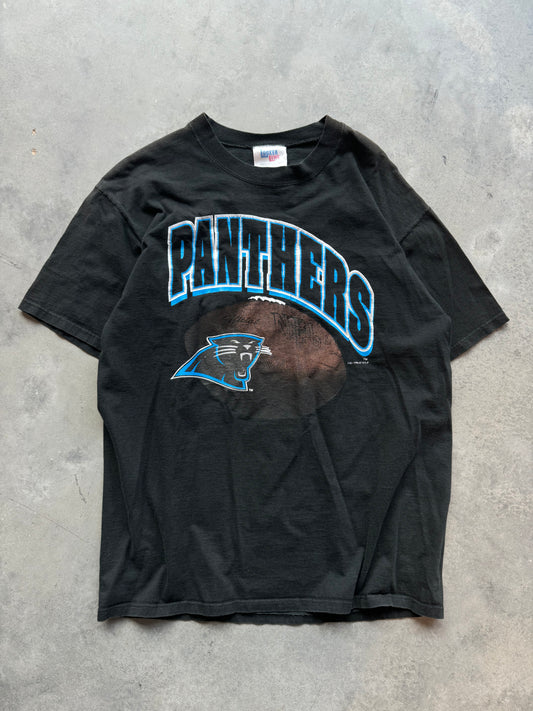 1996 Carolina Panthers Vintage Arch Spellout Locker Line NFL Tee (Large)