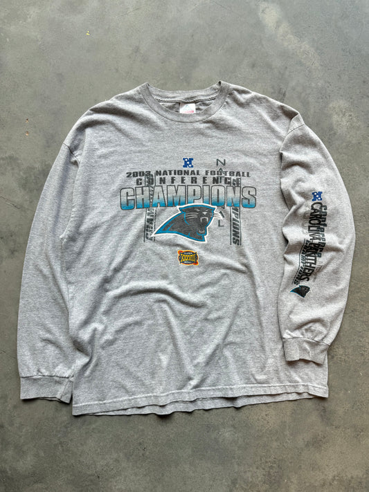 2003 Carolina Panthers Vintage NFC Champions Super Bowl XXXVIII NFL Longsleeve Tee (XXL)