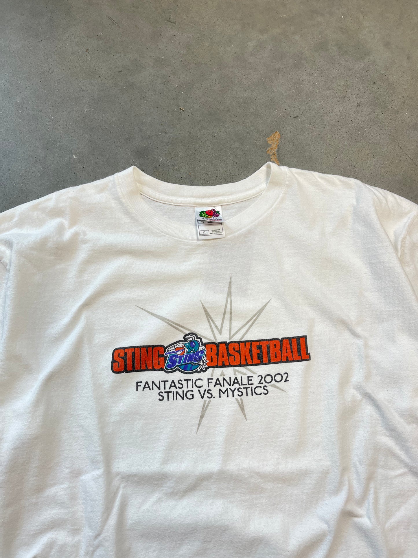 2002 Charlotte Sting vs. Washington Mystics Vintage WNBA Match Up Tee (XL)