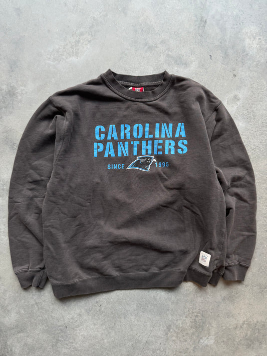 00’s Carolina Panthers Vintage Reebok Since 1995 Faded NFL Crewneck (Large)