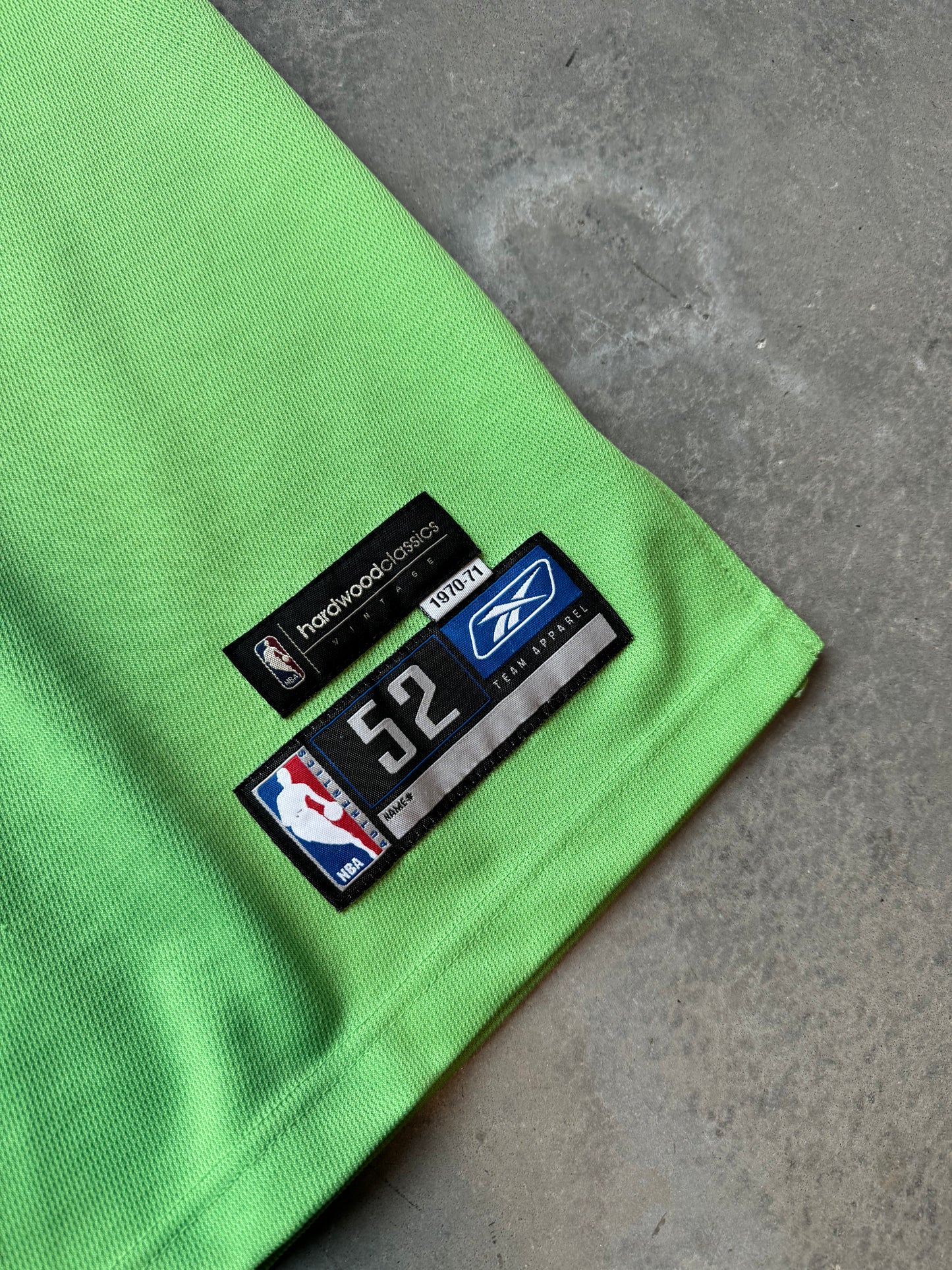 00’s Atlanta Hawks Jason Terry 1970-71 Green Reebok Fully Stitched NBA Throwback Authentic Jersey (52/XXL)