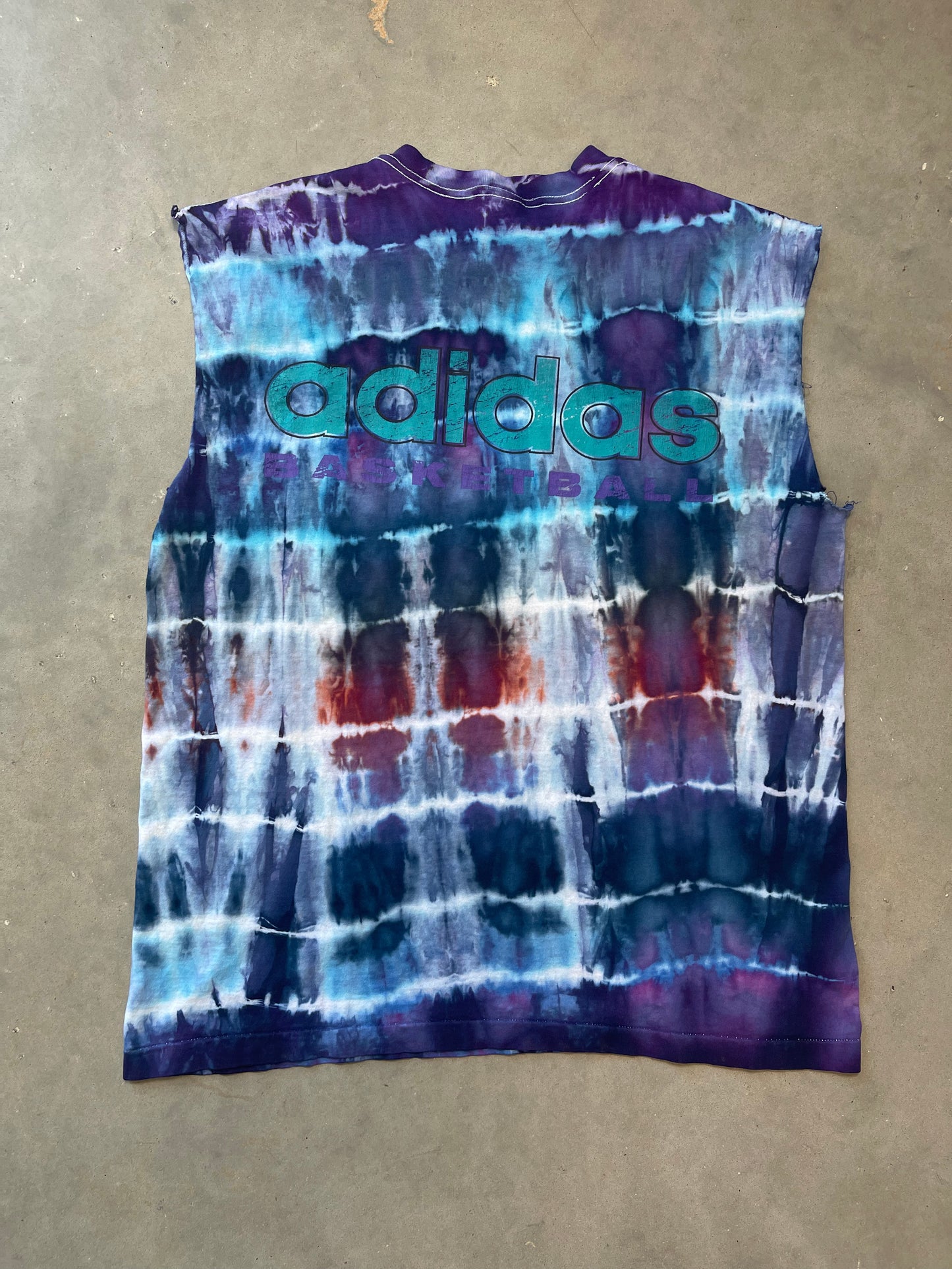 1994 Charlotte Final Four Adidas Basketball Vintage Custom Tie Dyed Tee (Large)