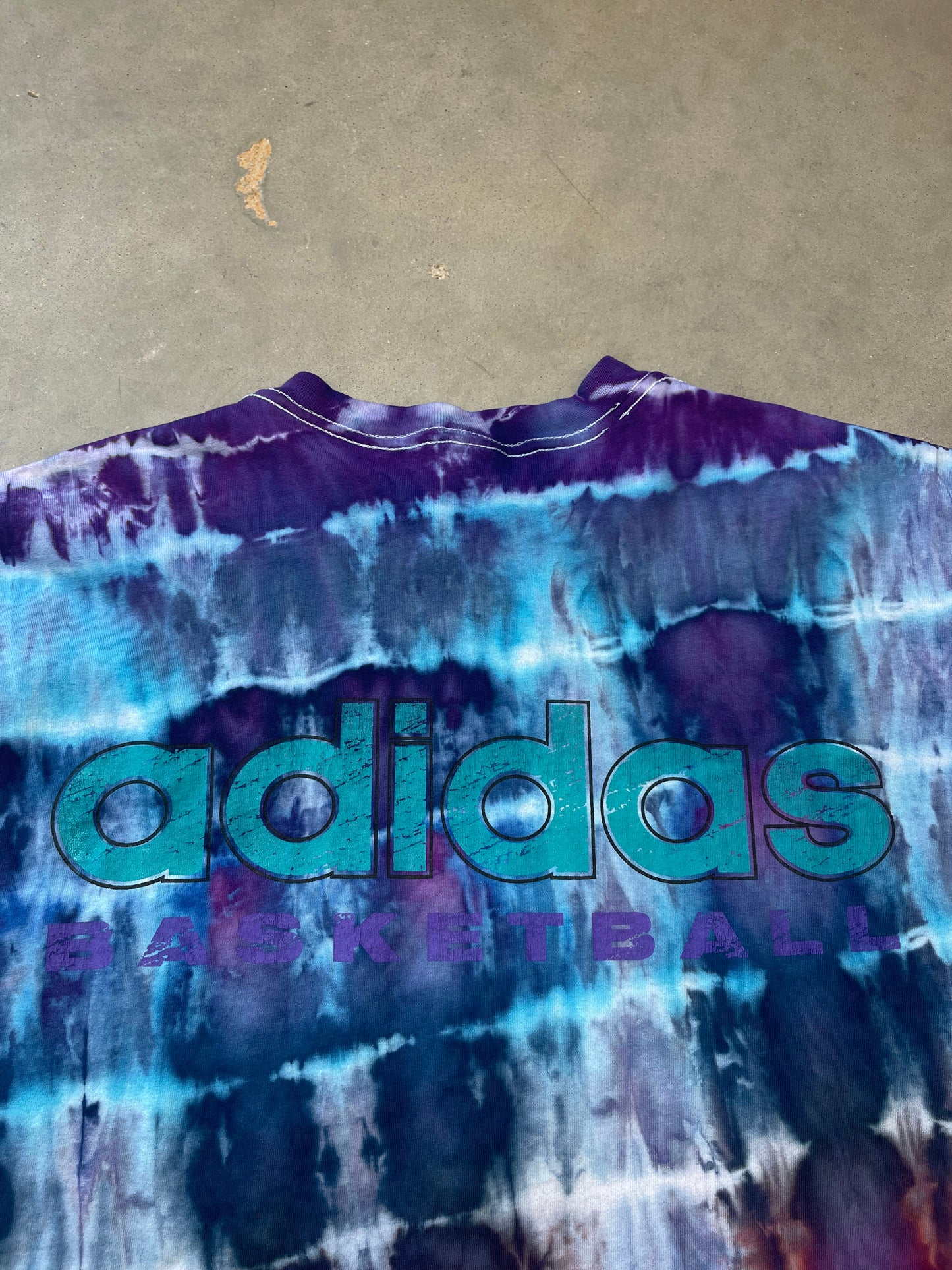 1994 Charlotte Final Four Adidas Basketball Vintage Custom Tie Dyed Tee (Large)