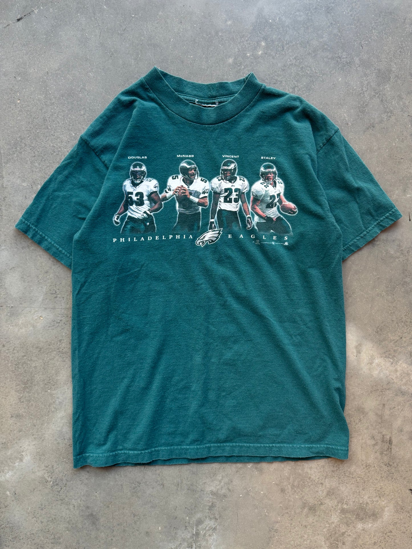 2000 Philadelphia Eagles Vintage Midnight Green Star Players NFL Tee (Small)