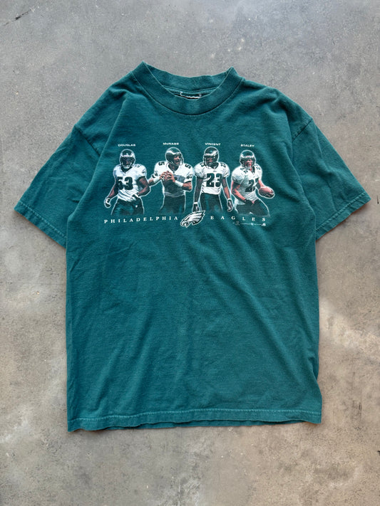 2000 Philadelphia Eagles Vintage Midnight Green Star Players NFL Tee (Small)