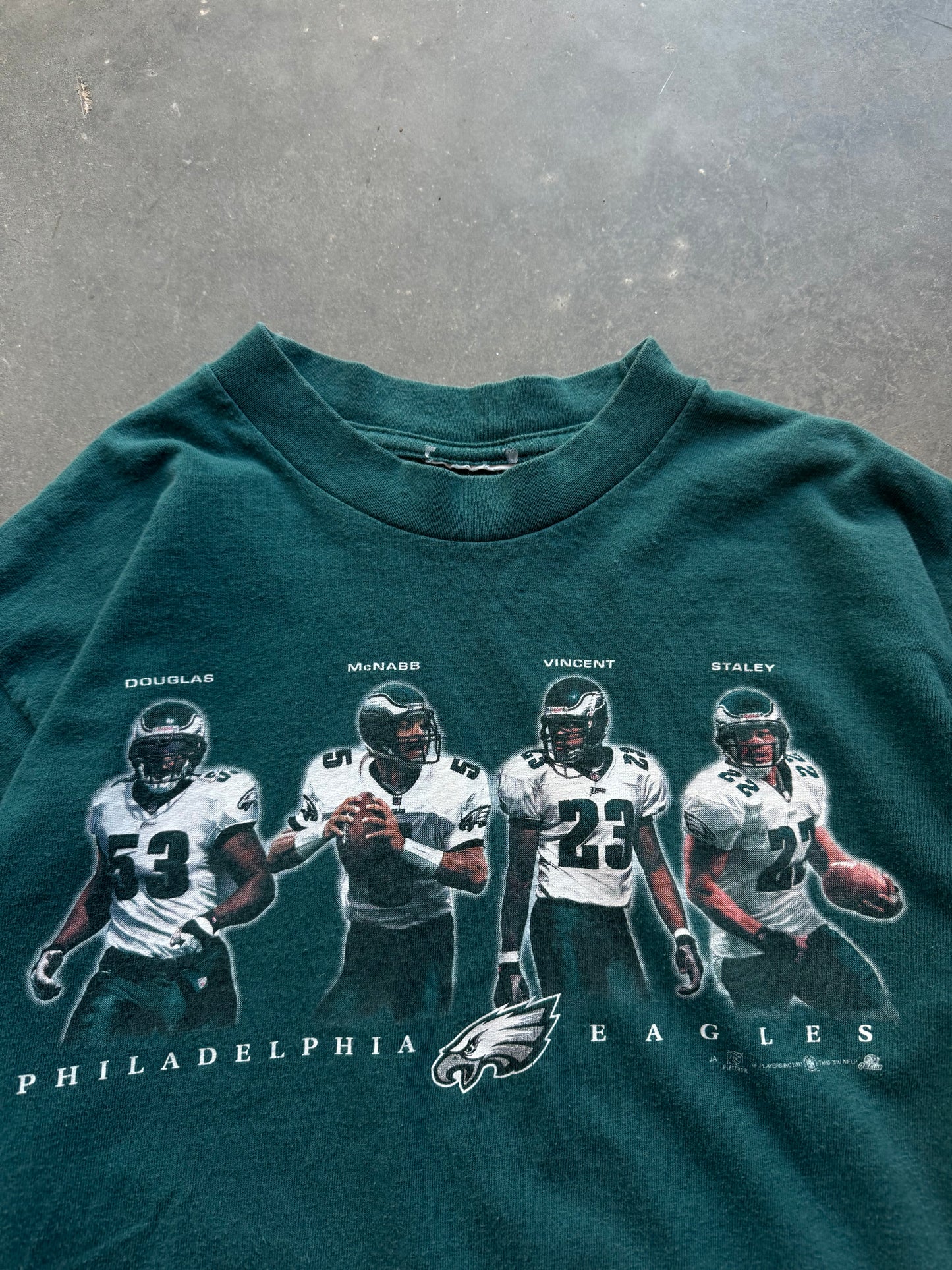 2000 Philadelphia Eagles Vintage Midnight Green Star Players NFL Tee (Small)