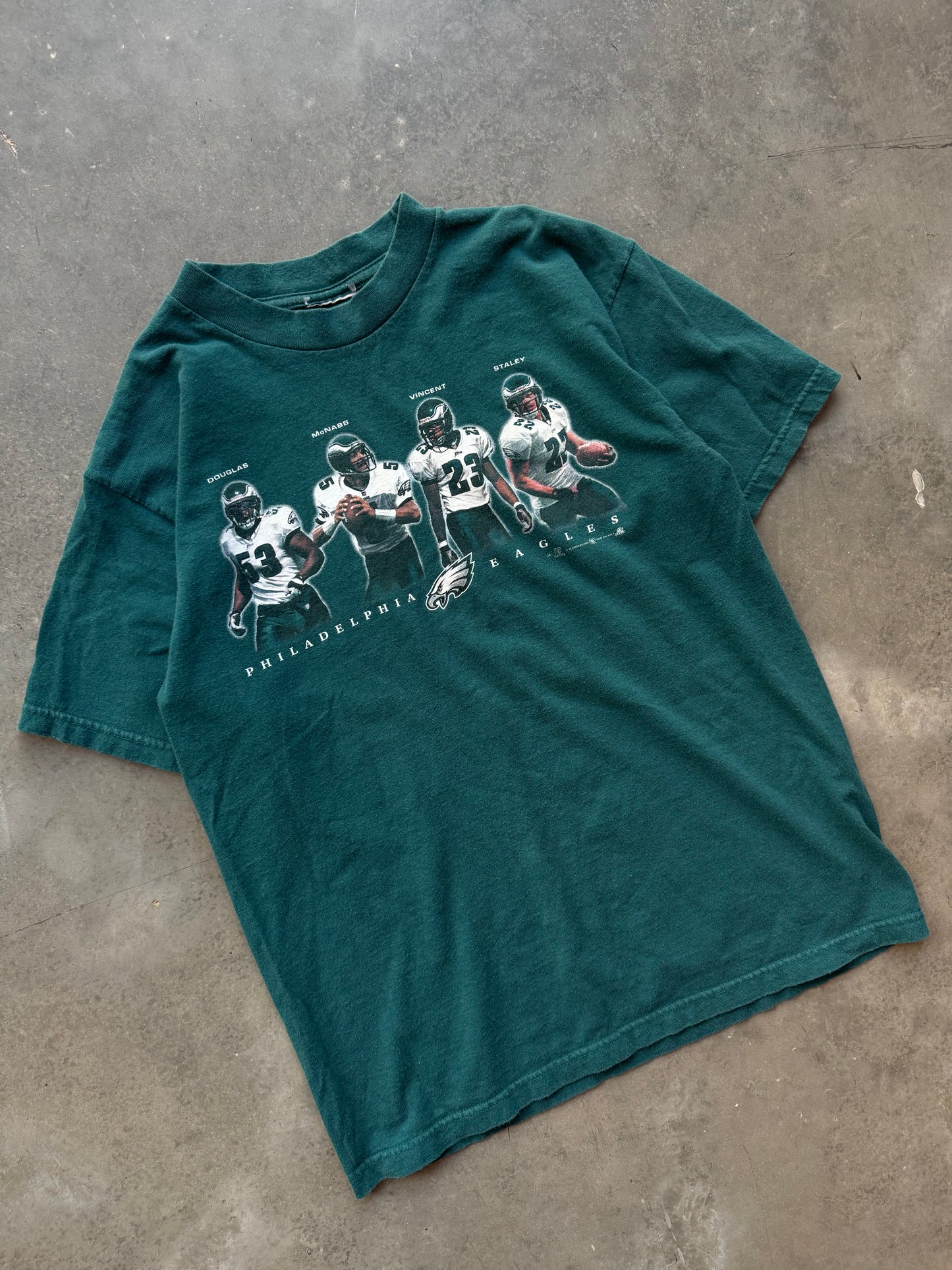 2000 Philadelphia Eagles Vintage Midnight Green Star Players NFL Tee (Small)