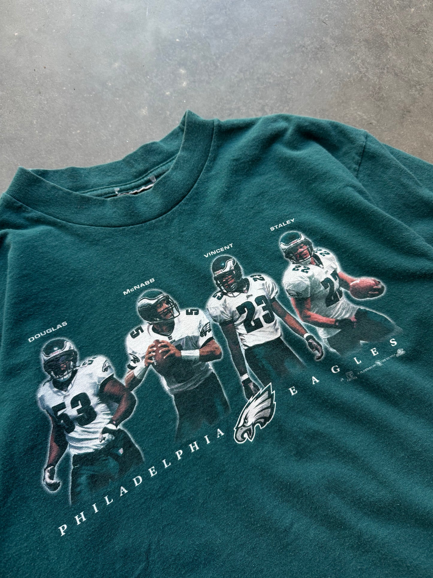 2000 Philadelphia Eagles Vintage Midnight Green Star Players NFL Tee (Small)