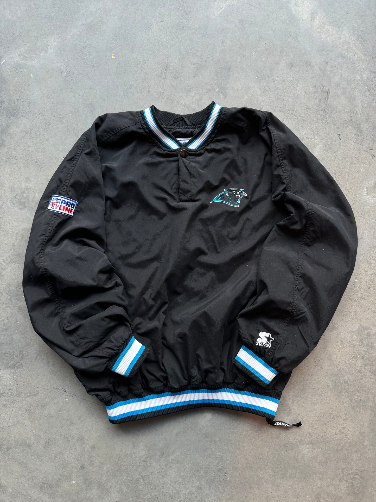 90’s Carolina Panthers Vintage Starter Big Spellout NFL Pro Line Pullover (Large)