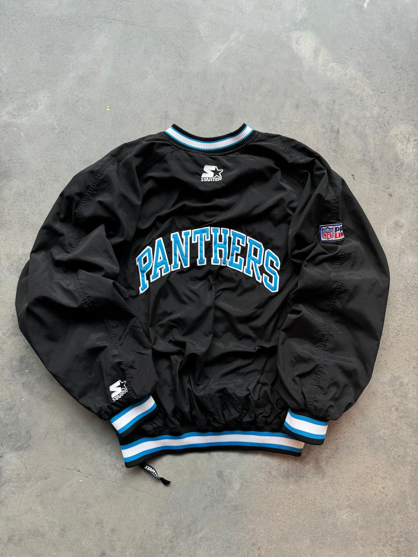 90’s Carolina Panthers Vintage Starter Big Spellout NFL Pro Line Pullover (Large)