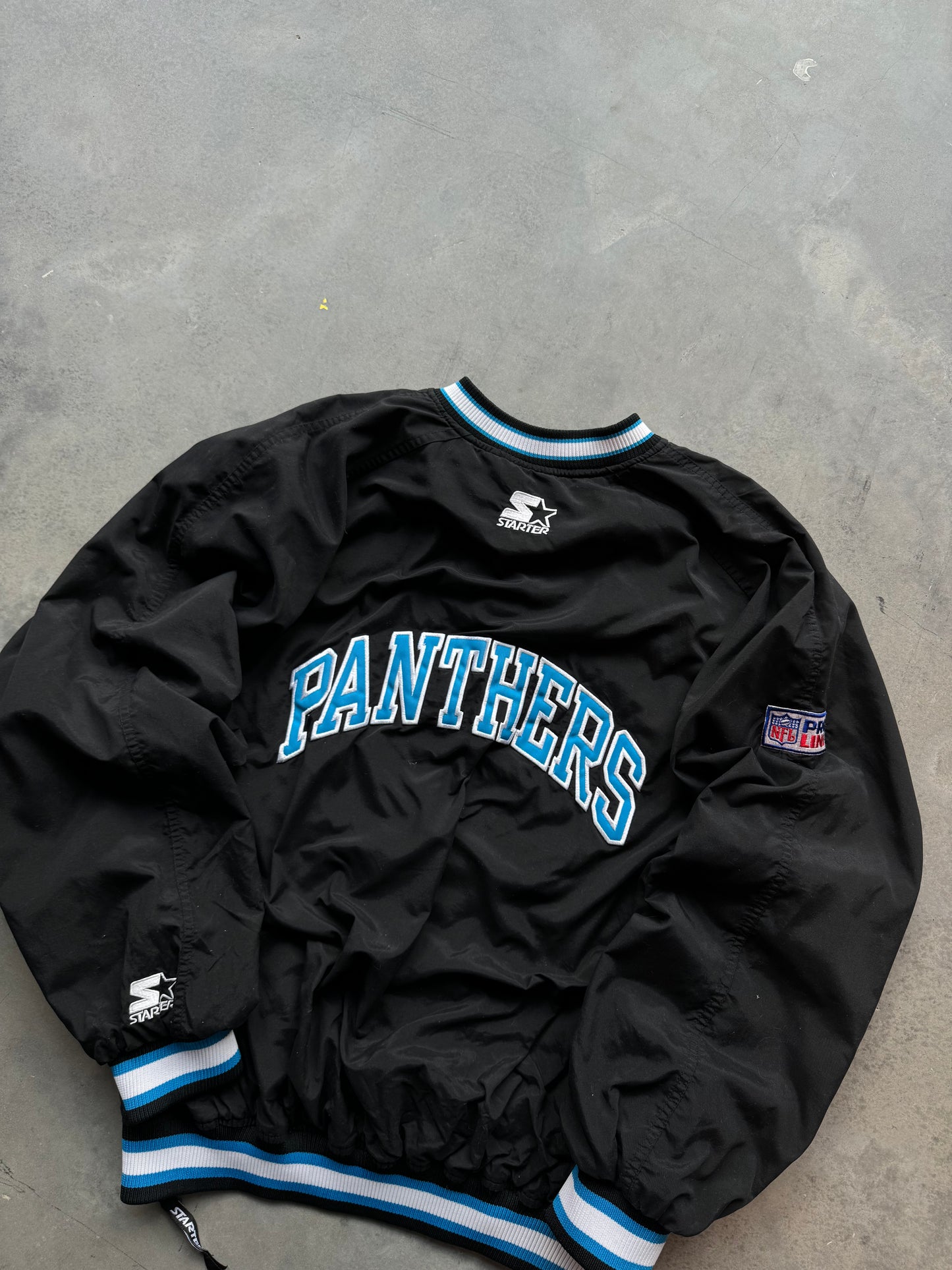 90’s Carolina Panthers Vintage Starter Big Spellout NFL Pro Line Pullover (Large)