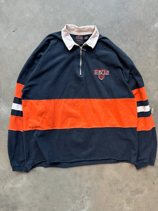 1997 Chicago Bears Vintage Colorblocked Rugby Style NFL Collared Shirt (XL)
