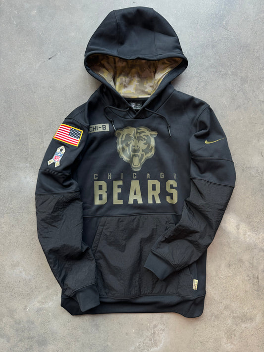 2020 Chicago Bears Black Nike STS Salute To Service Sideline NFL Hoodie (Small)