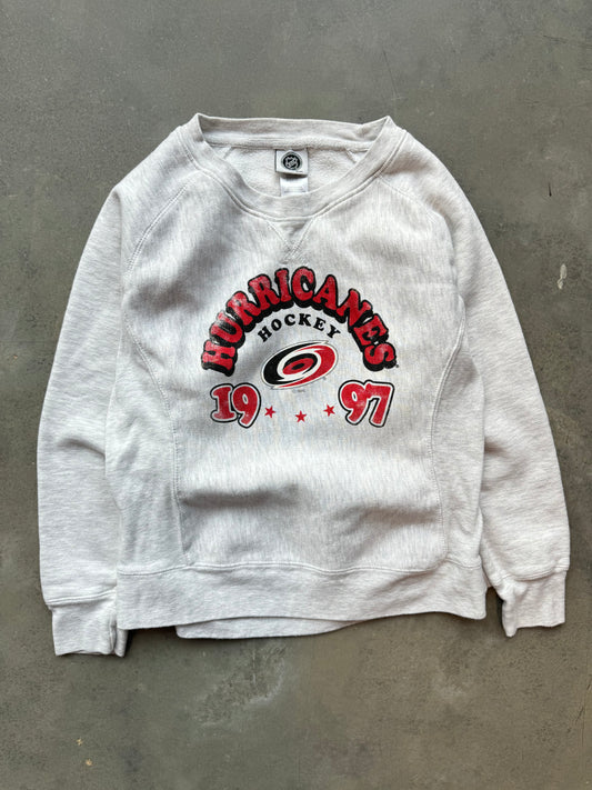 2010’s Carolina Hurricanes Heather Grey NHL Heavyweight Hockey Pullover Crewneck (Youth XL)