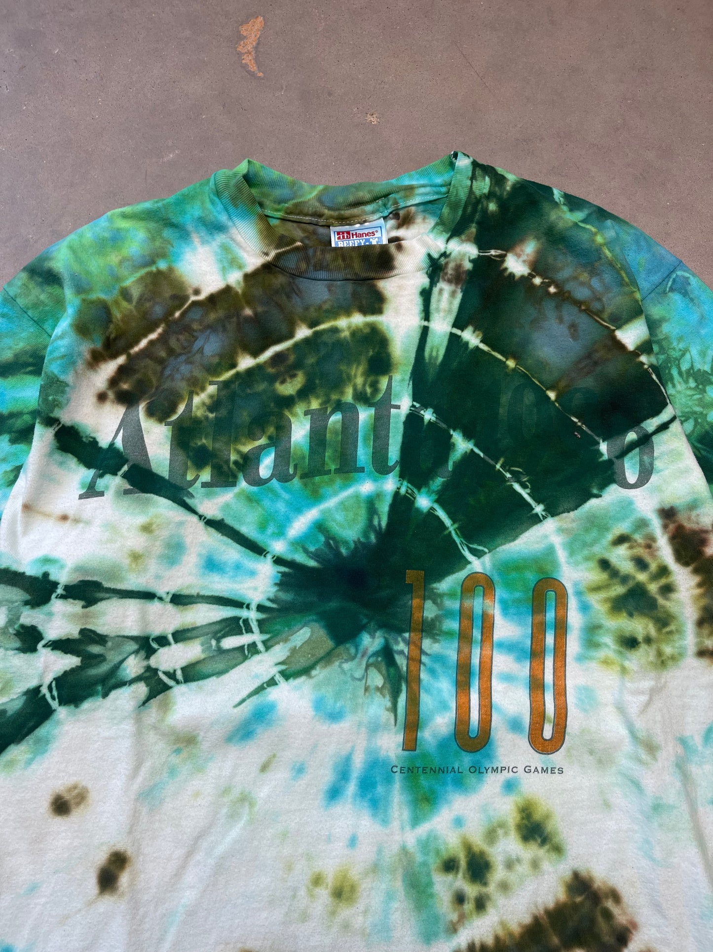 1996 Atlanta Olympics Vintage Custom Tie Dyed Tee (Large)