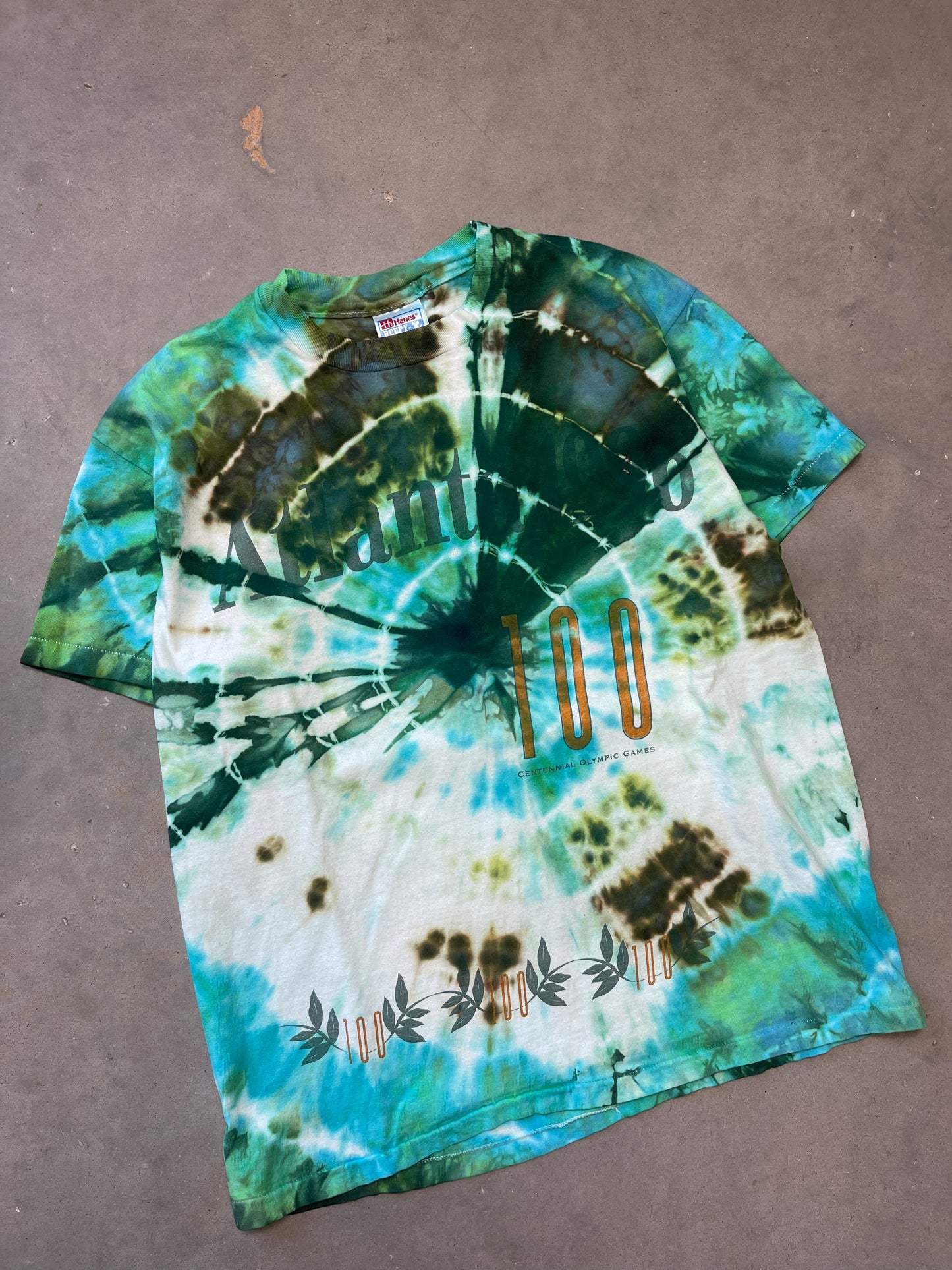 1996 Atlanta Olympics Vintage Custom Tie Dyed Tee (Large)