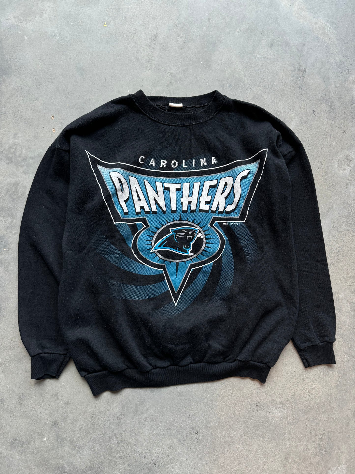 1995 Carolina Panthers Vintage Big Print NFL Crewneck (XL)