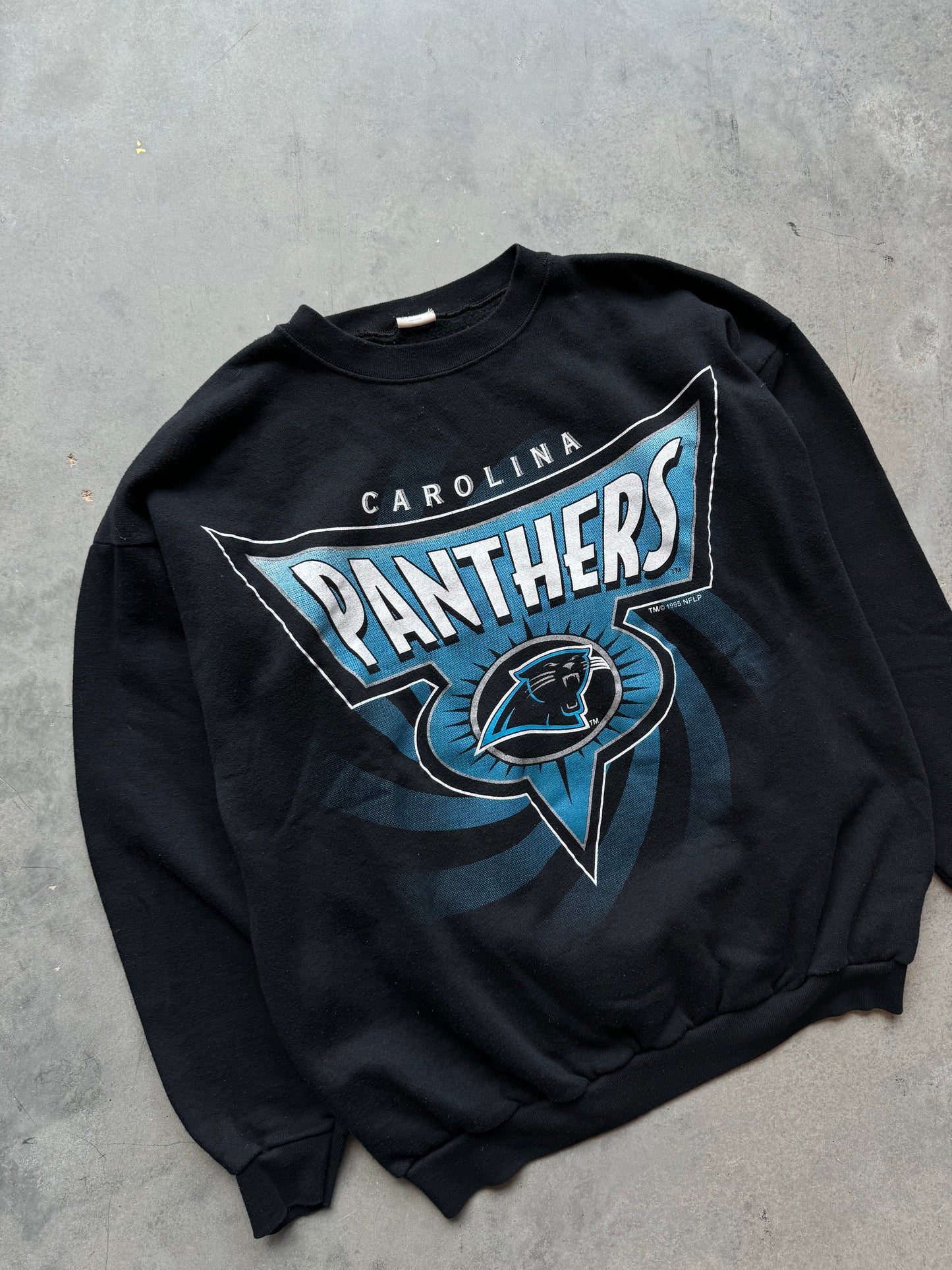 1995 Carolina Panthers Vintage Big Print NFL Crewneck (XL)