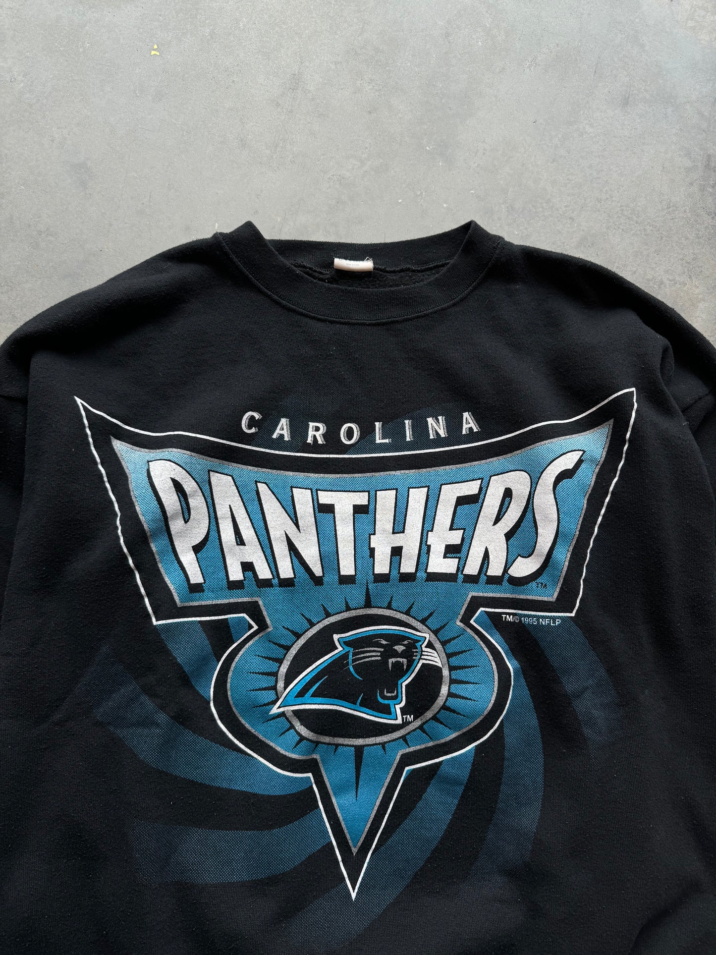 1995 Carolina Panthers Vintage Big Print NFL Crewneck (XL)